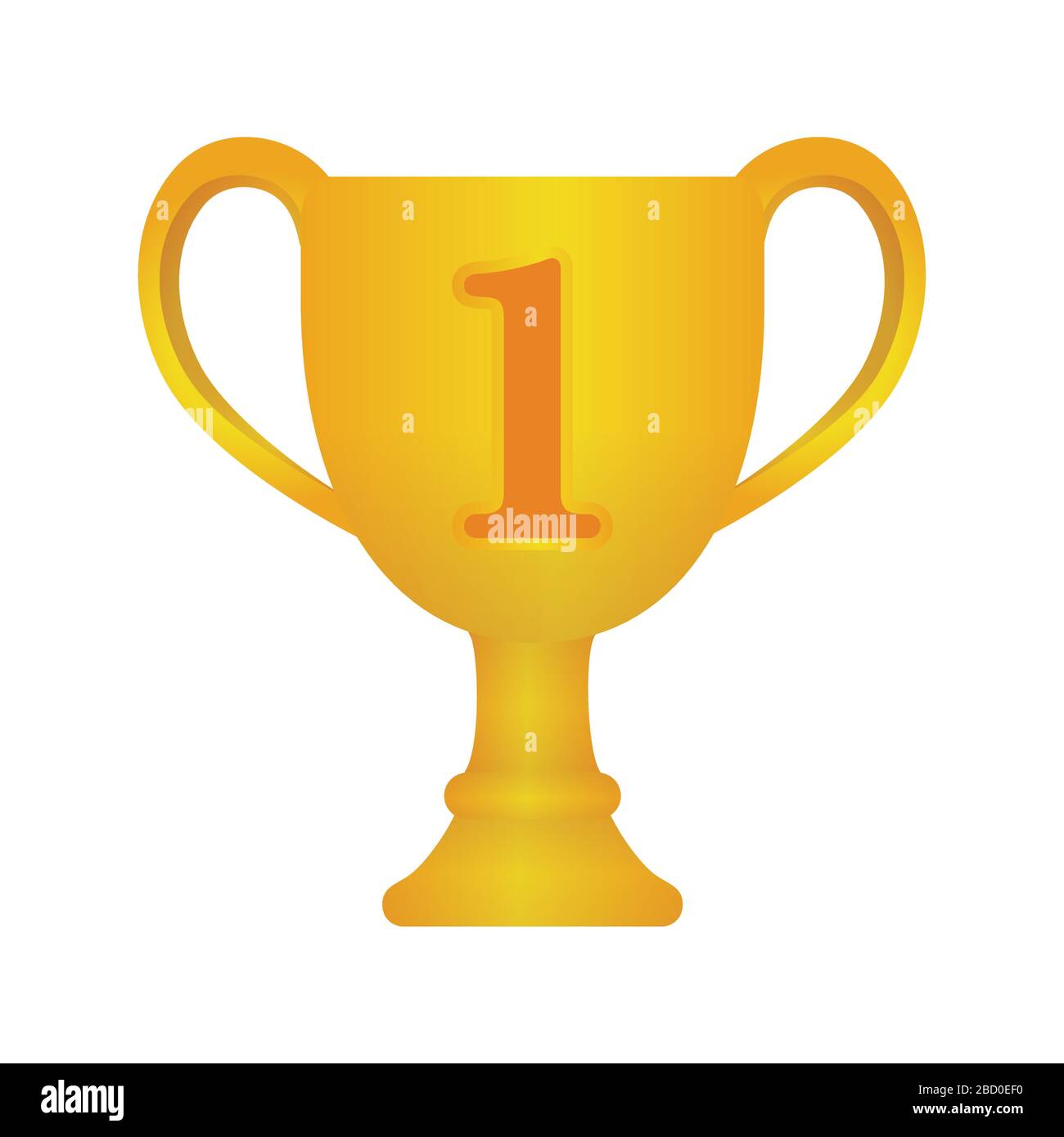 Trophy cup icon illustration. gold ( 1st place ) Stock Vector