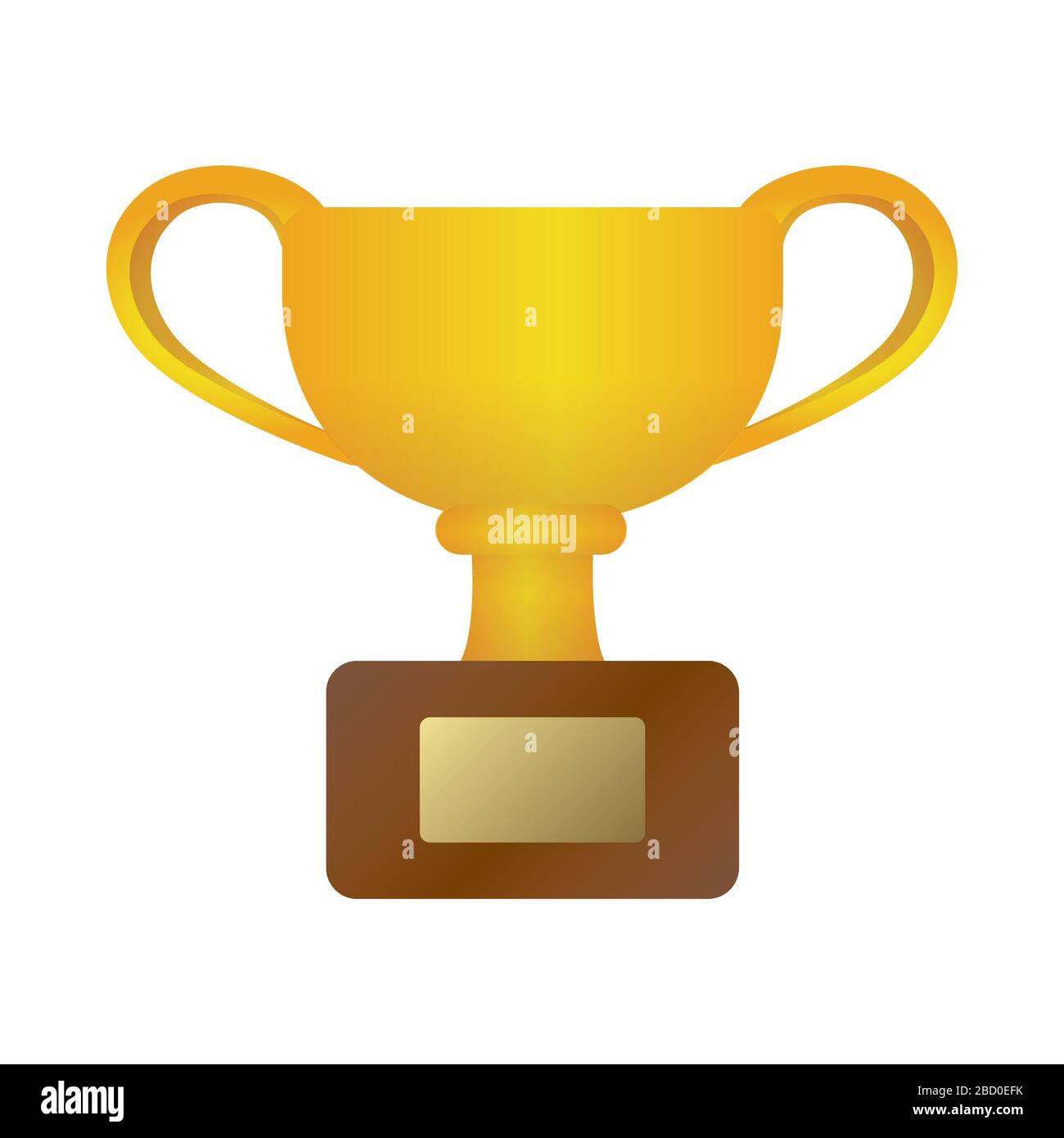 Trophy cup icon illustration. gold ( 1st place ) Stock Vector