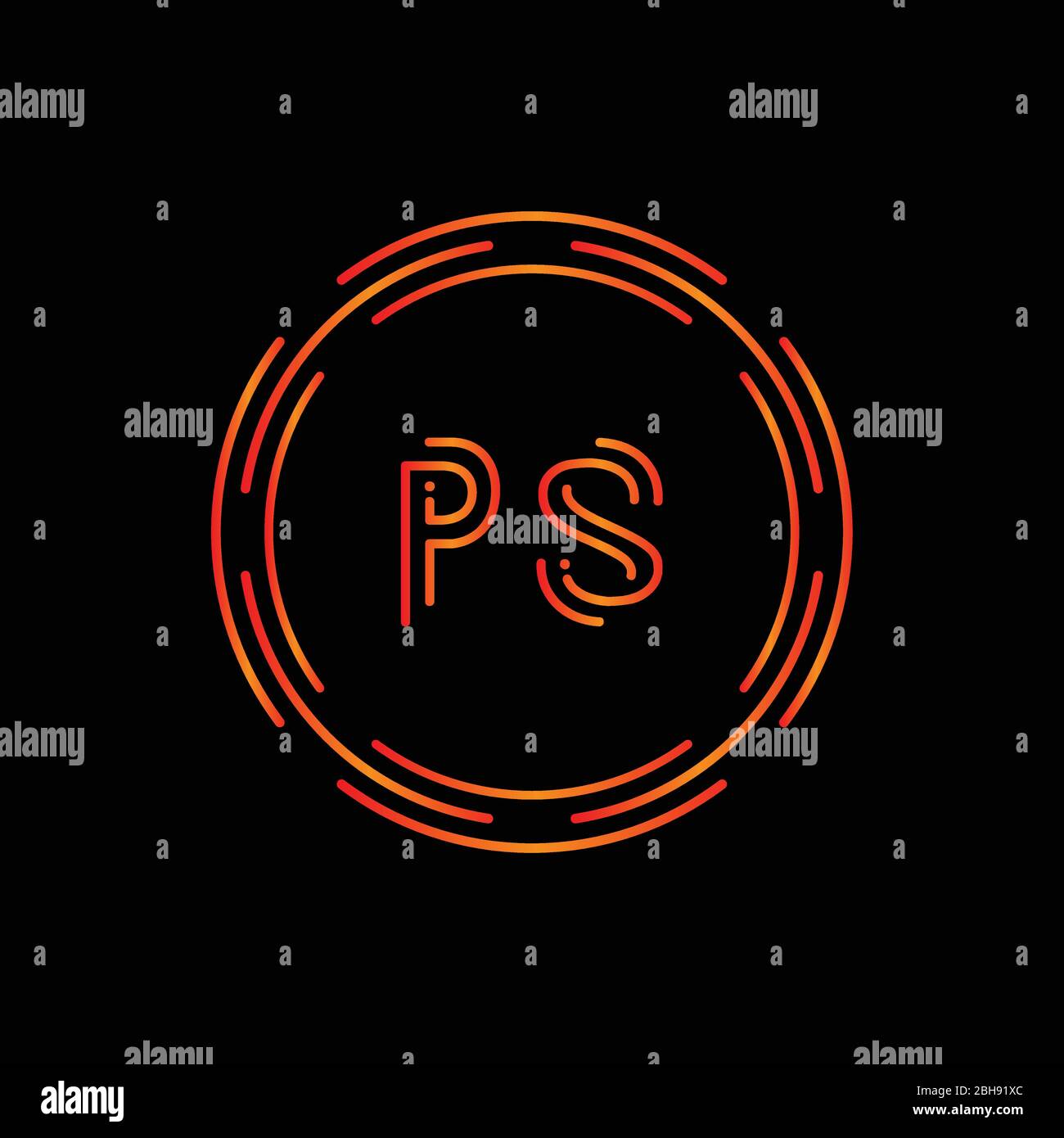 Initial Letter PS Logo Design Vector Template. PS Letter Logo Design Stock Vector