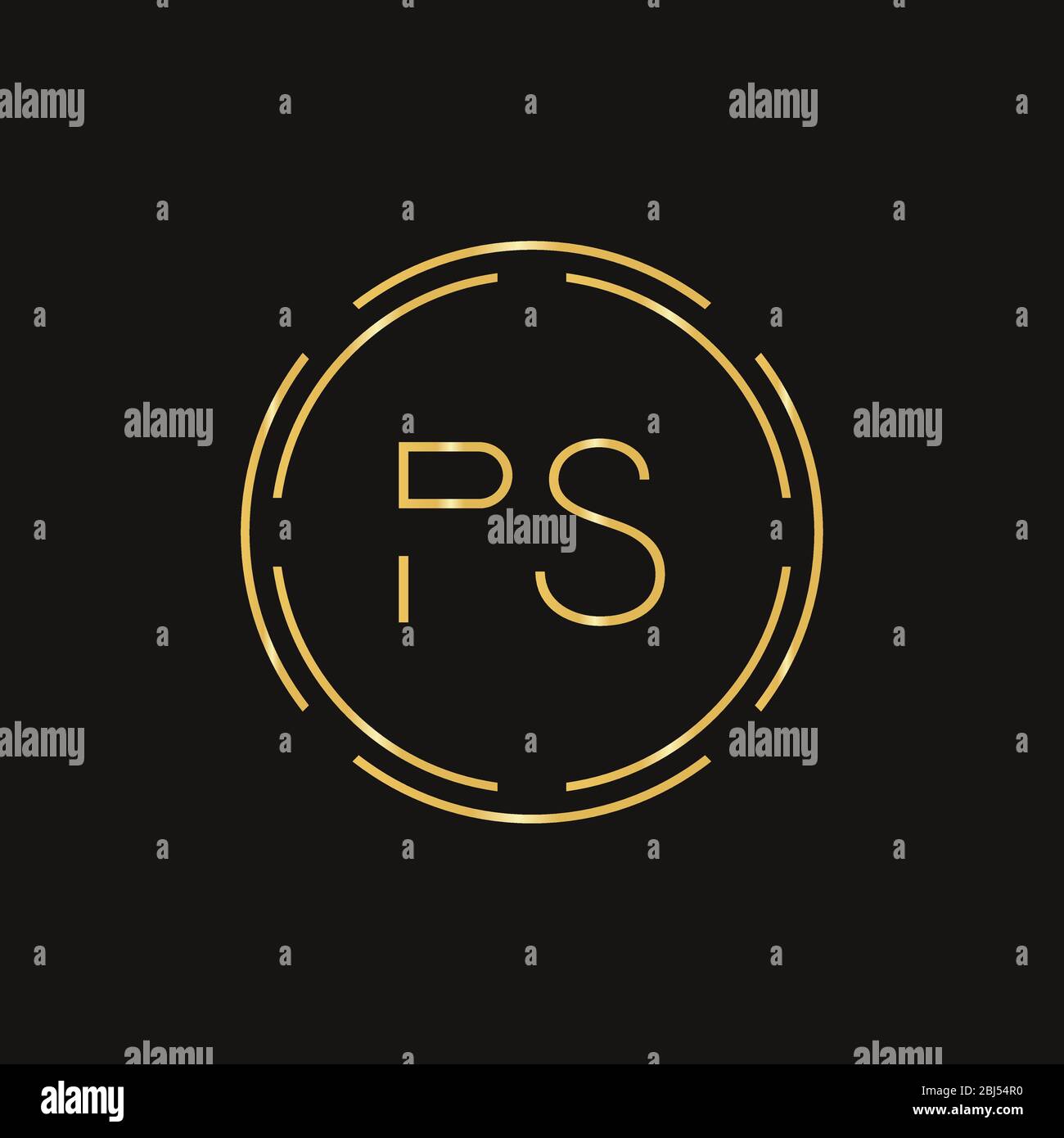 Initial Letter PS Logo Design Vector Template. PS Letter Logo Design Stock Vector