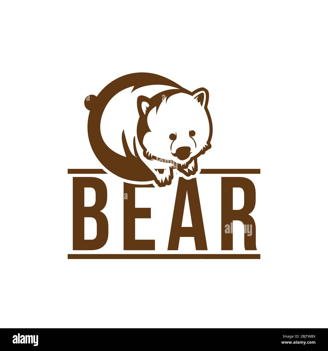 Creative 'Bear' typographic vector logo. Premium quality. Stock Vector