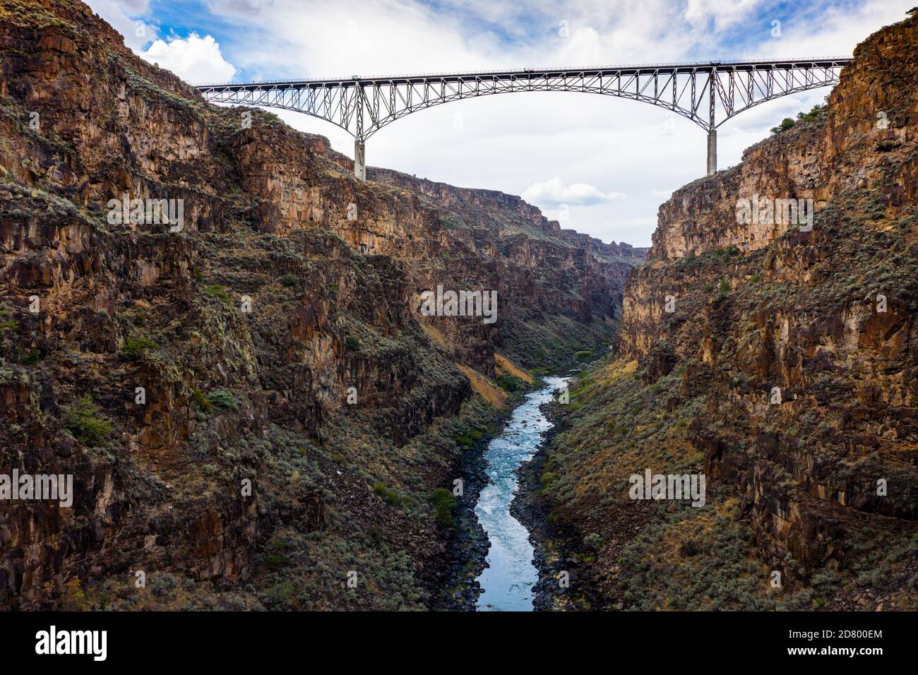 Rio Grande Gorge Bridge, Arroyo Hondo, NM, USA Stock Photo