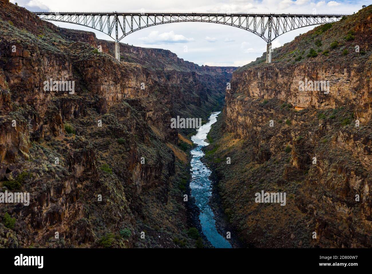 Rio Grande Gorge Bridge, Arroyo Hondo, NM, USA Stock Photo