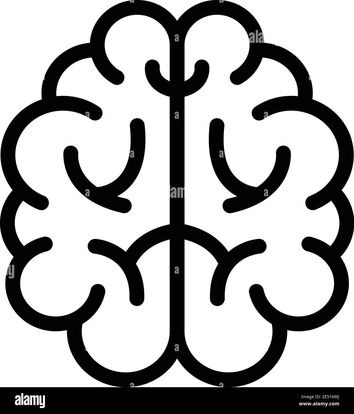 Brain circuit icon. Outline brain circuit vector icon for web design ...