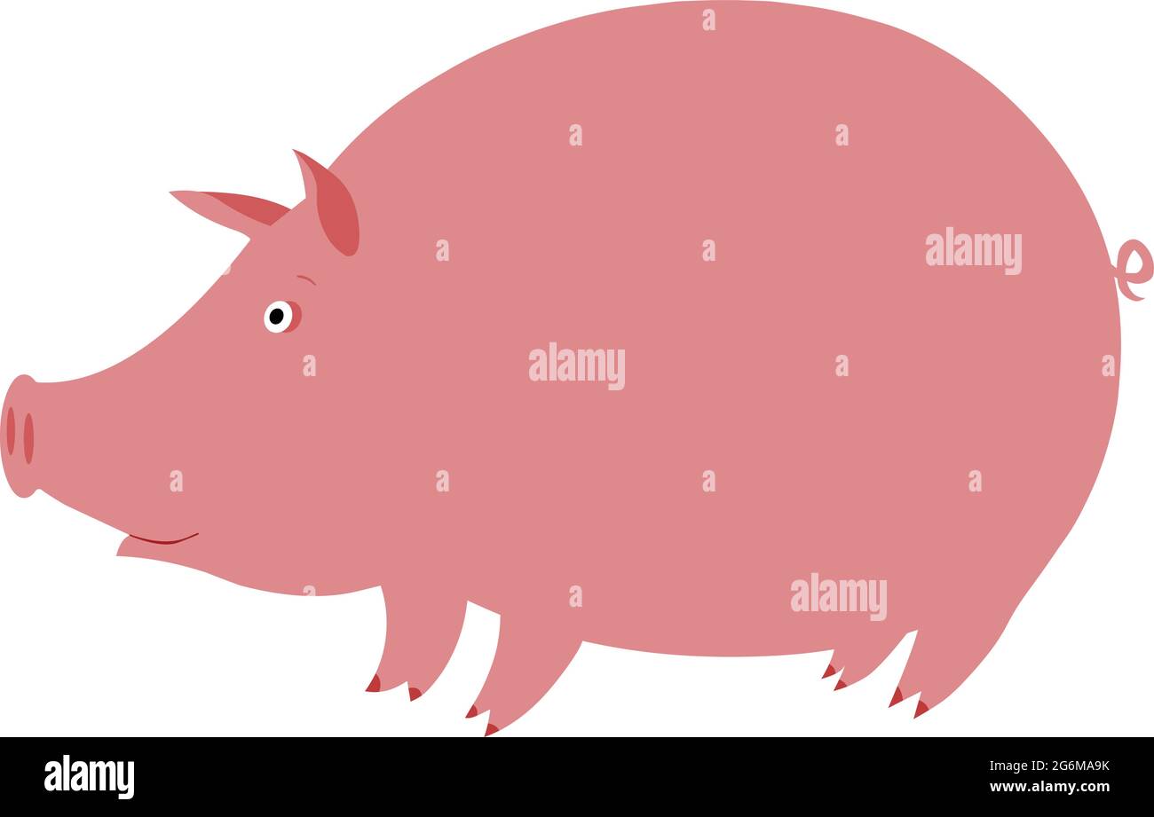 Illustration of a pig Stock Vector