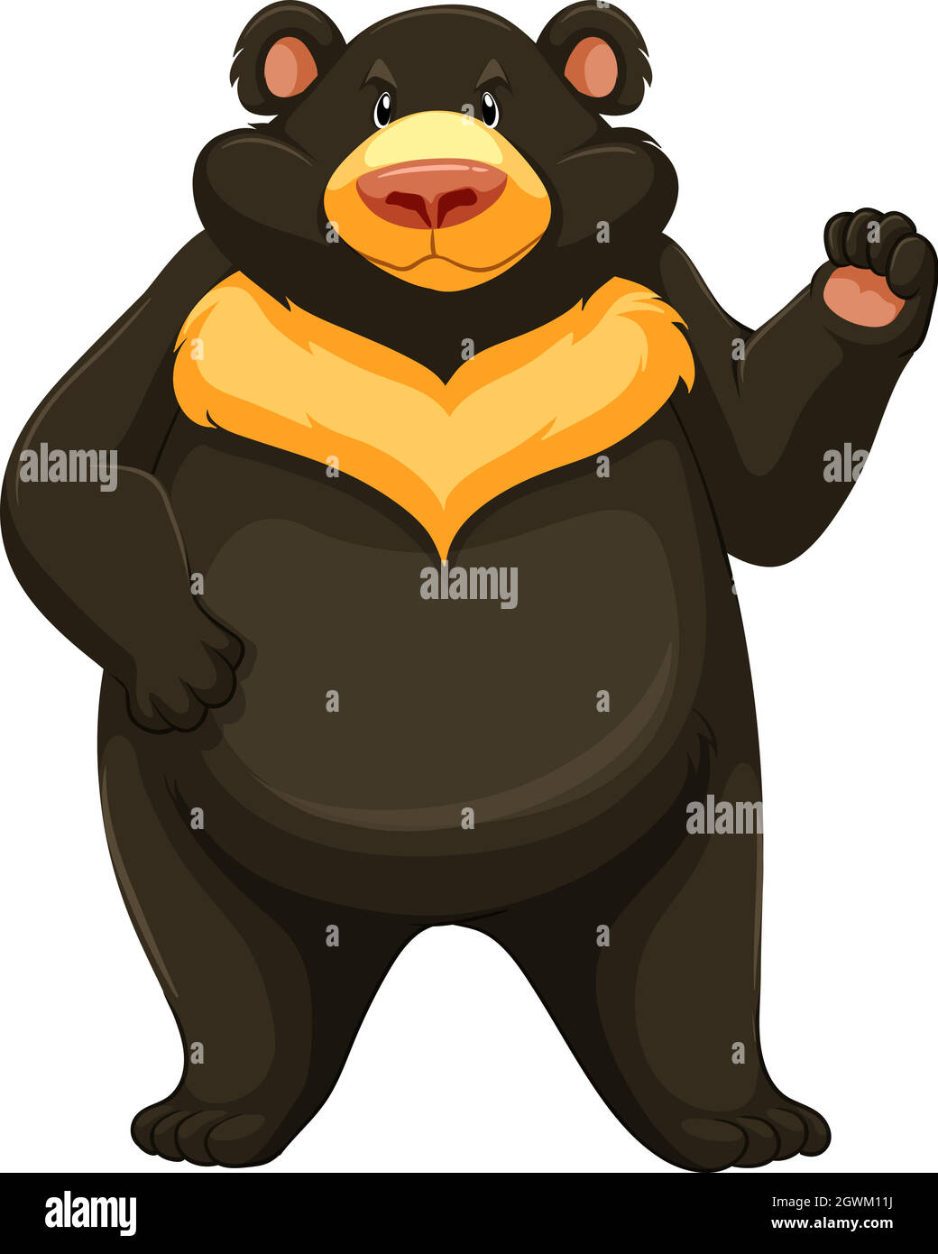 Big angry bear Stock Vector