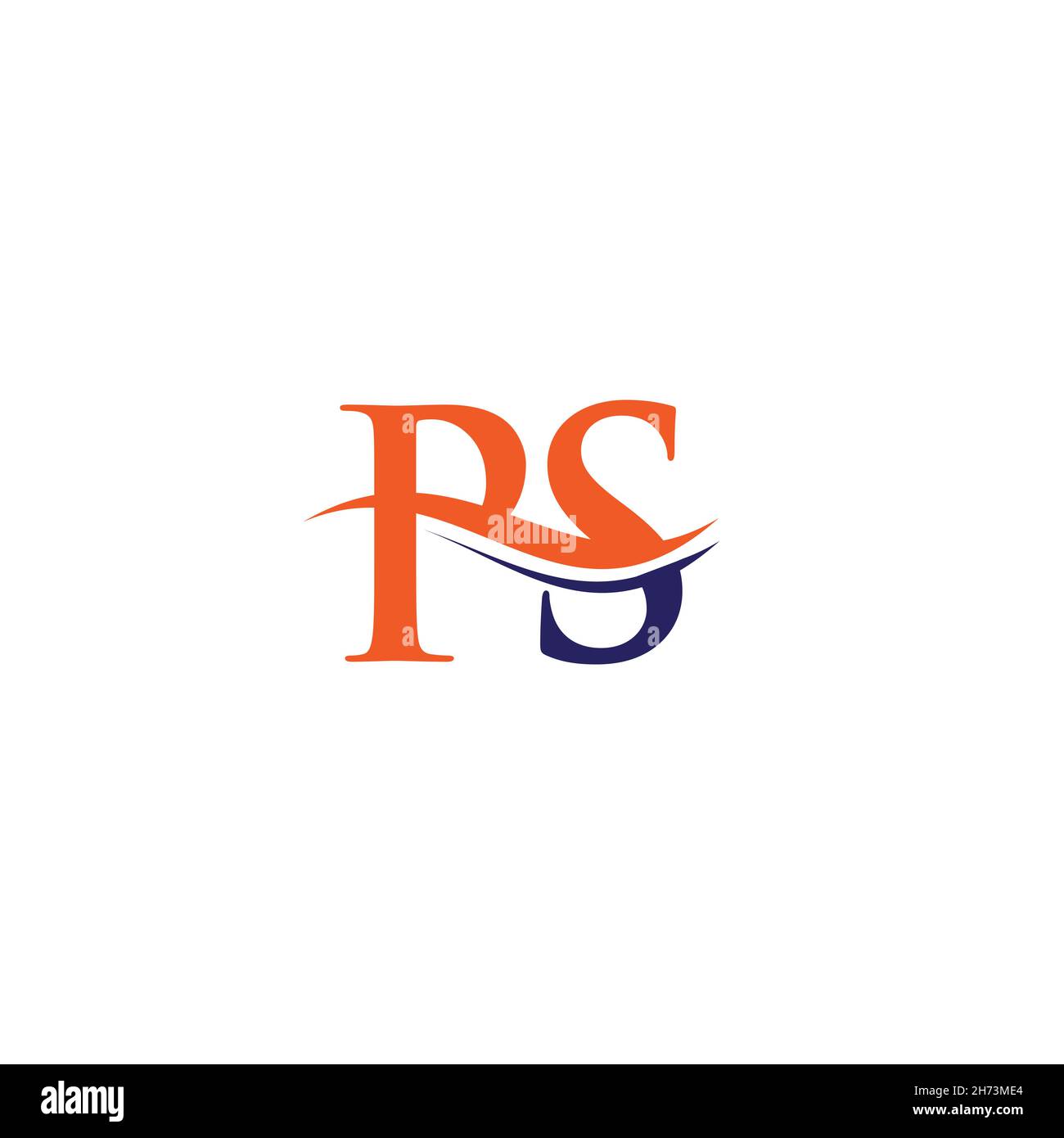 Initial PS letter logo design with modern trendy. PS logo design. Stock Vector