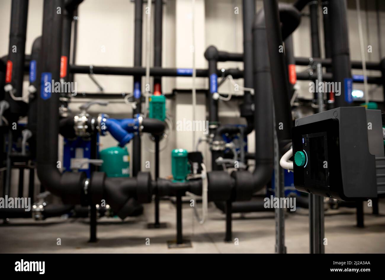 Cooling system of a supercomputer. Stock Photo