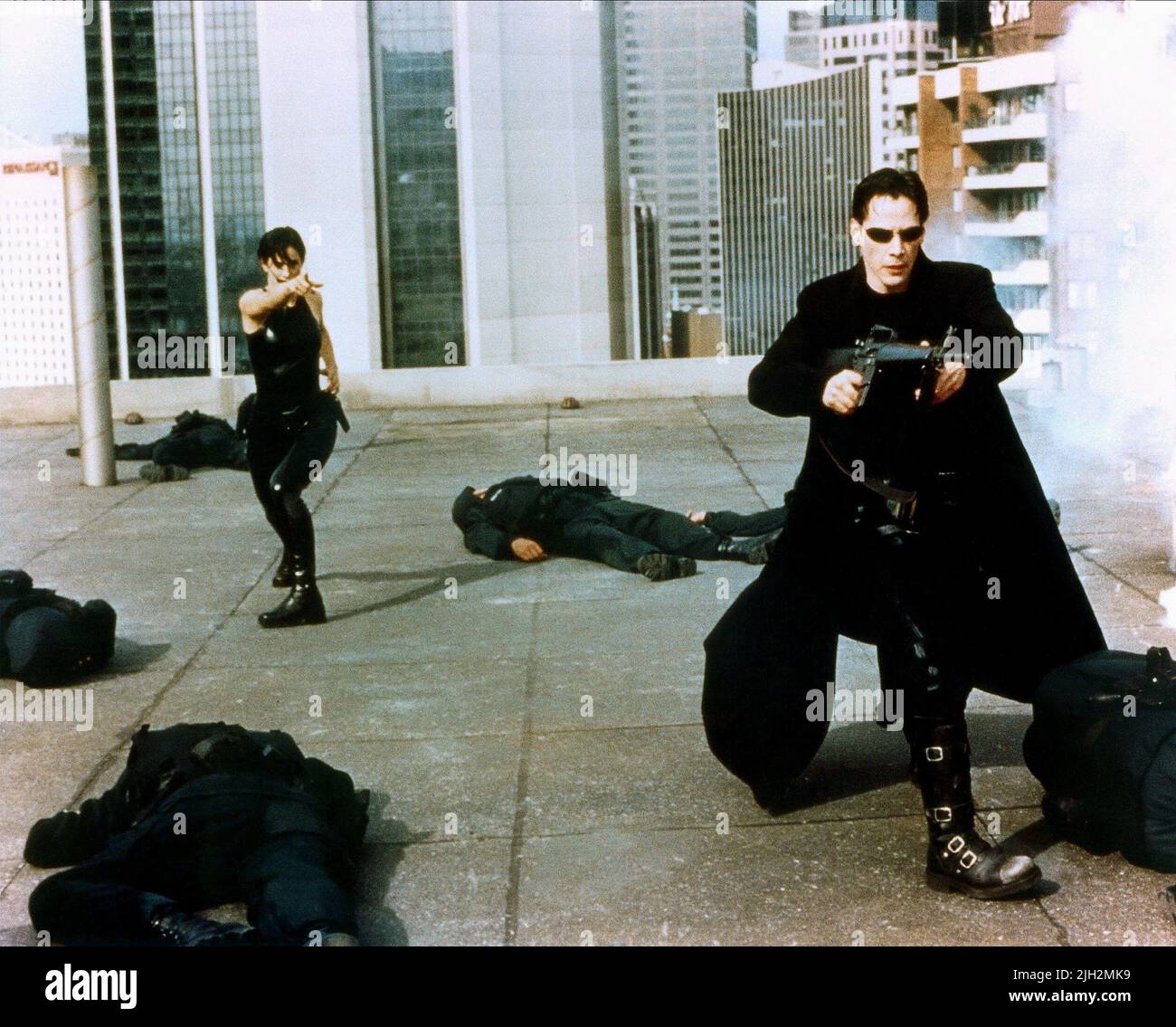 MOSS,REEVES, THE MATRIX, 1999 Stock Photo