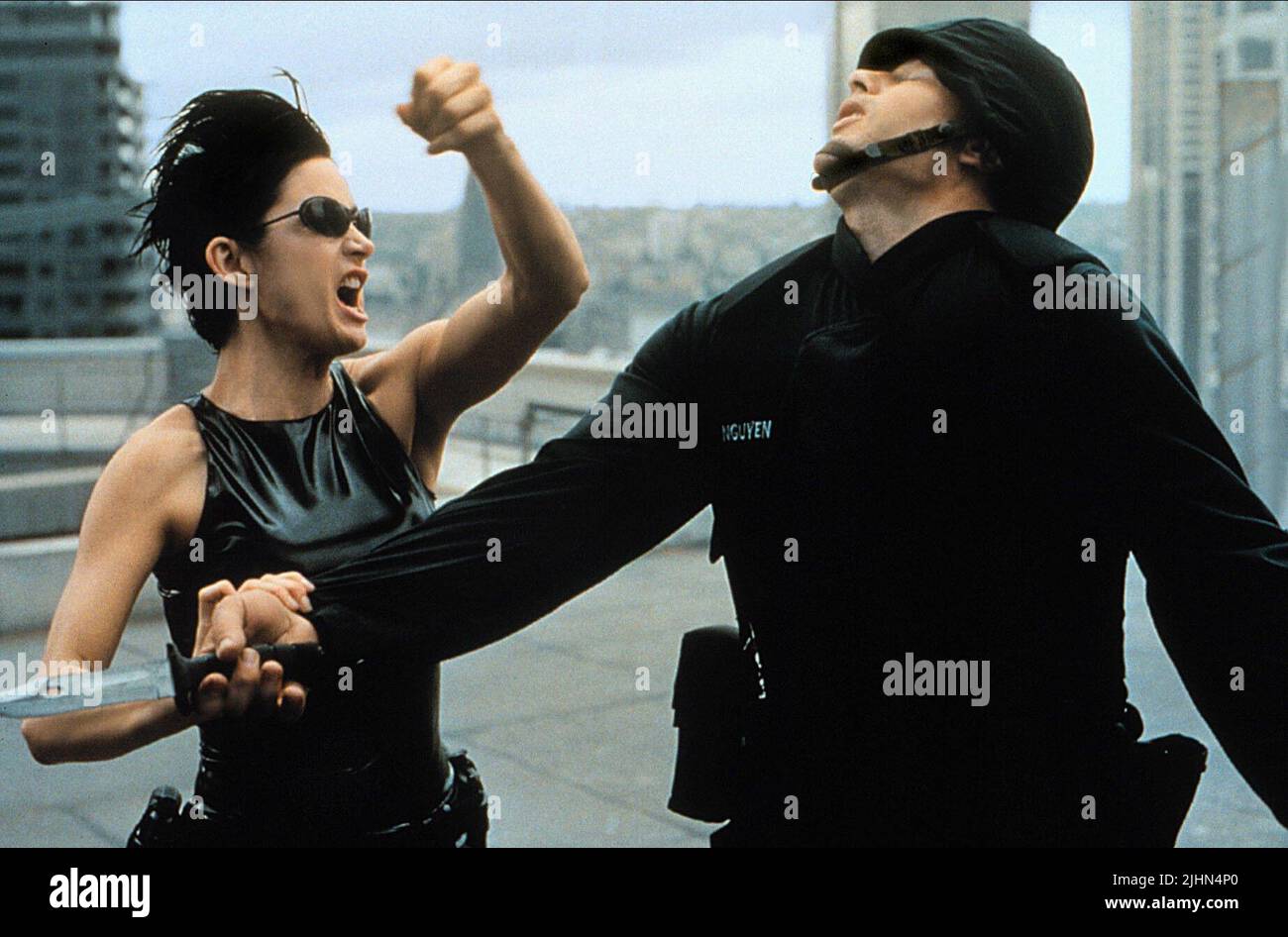 CARRIE-ANNE MOSS, THE MATRIX, 1999 Stock Photo