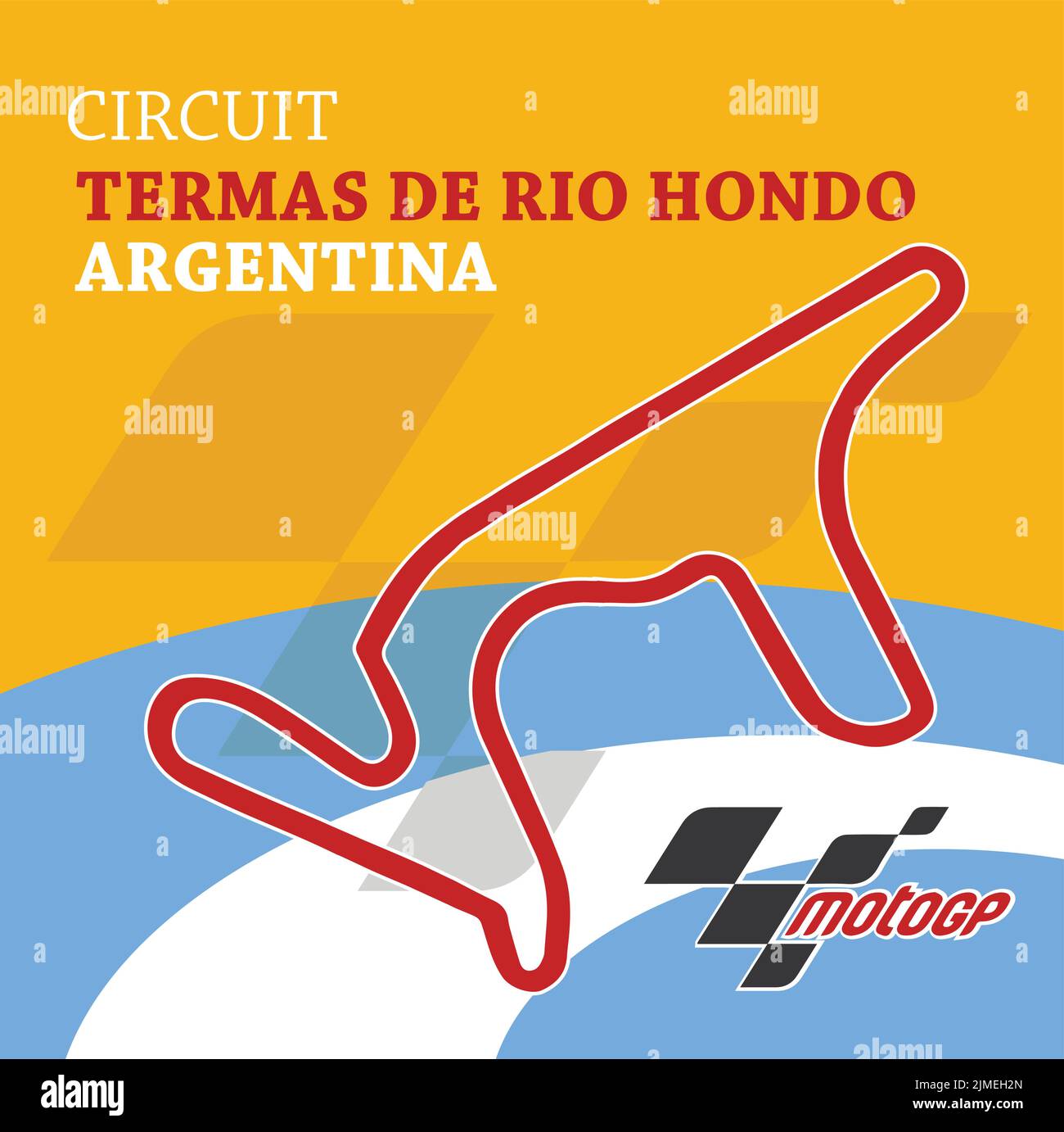 Termas De Rio Hondo Circuit Argentine logo design. for various purposes with vector files Stock Vector