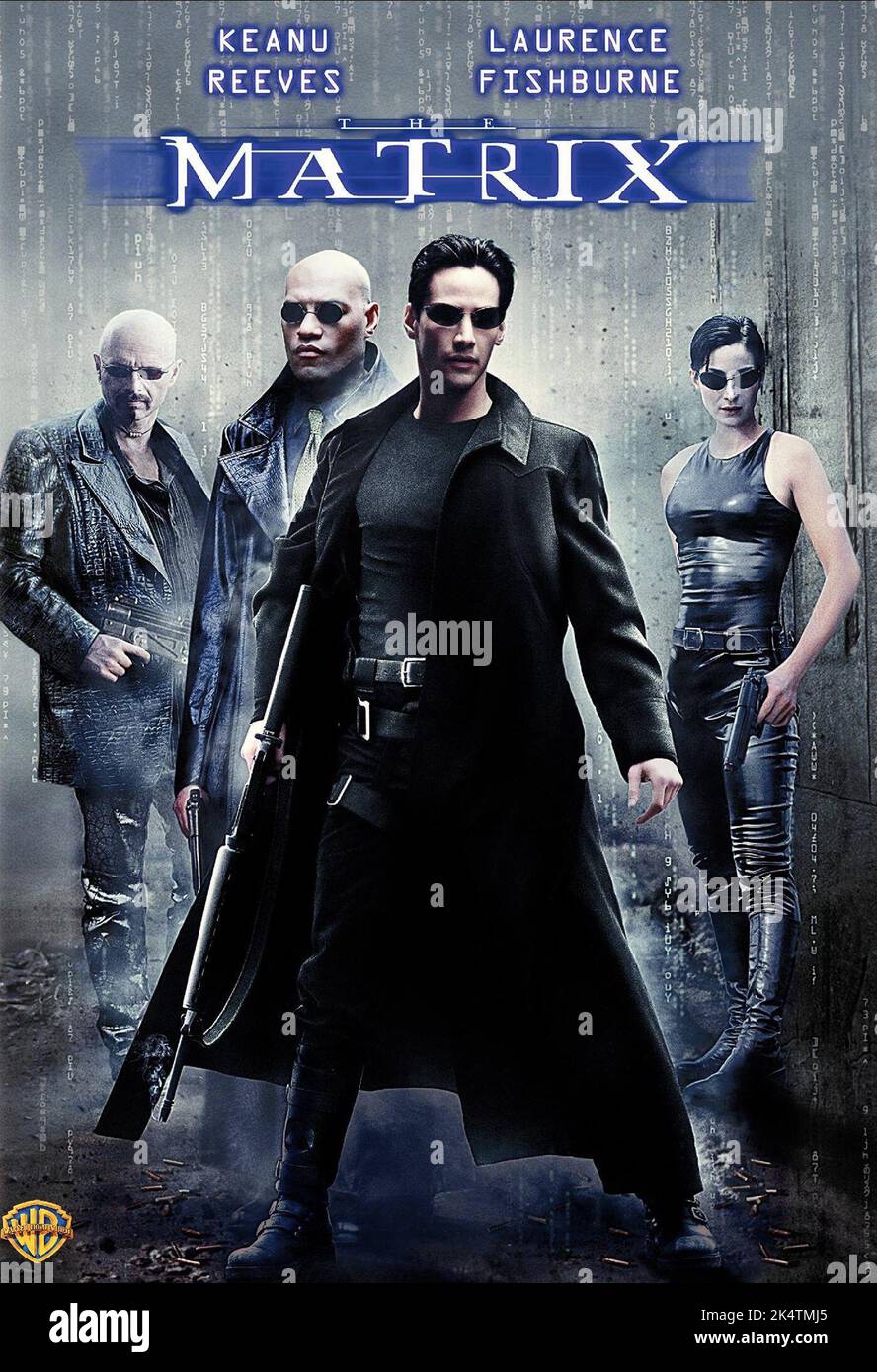 The Matrix 1999. The Matrix Movie Poster. Keanu Reeves Stock Photo