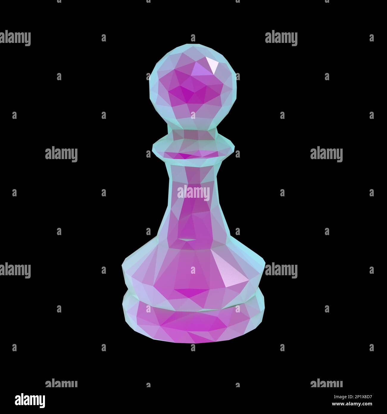 Chess pawn, illustration Stock Photo