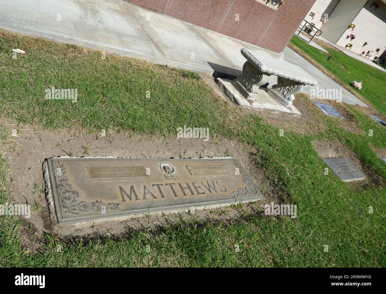 Monrovia, California, USA 26th June 2023 Professional Football Player Clay Matthews Sr. Grave at Live Oak Memorial Park on June 26, 2023 in Monrovia, California, USA. Photo by Barry King/Alamy Stock Photo Stock Photo