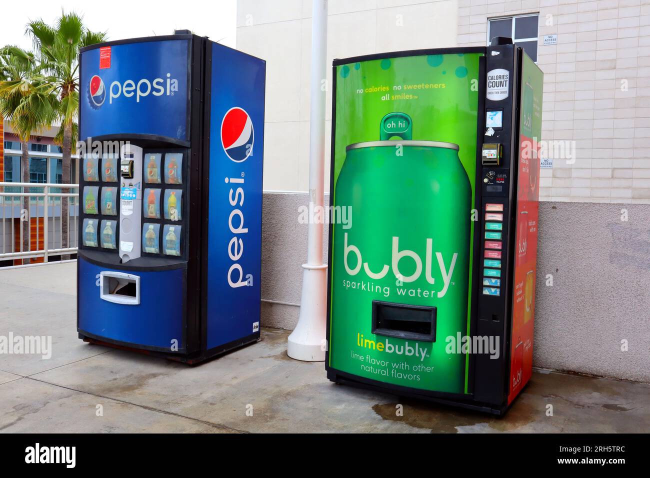 Pepsi and Bubly Vending Machines Stock Photo