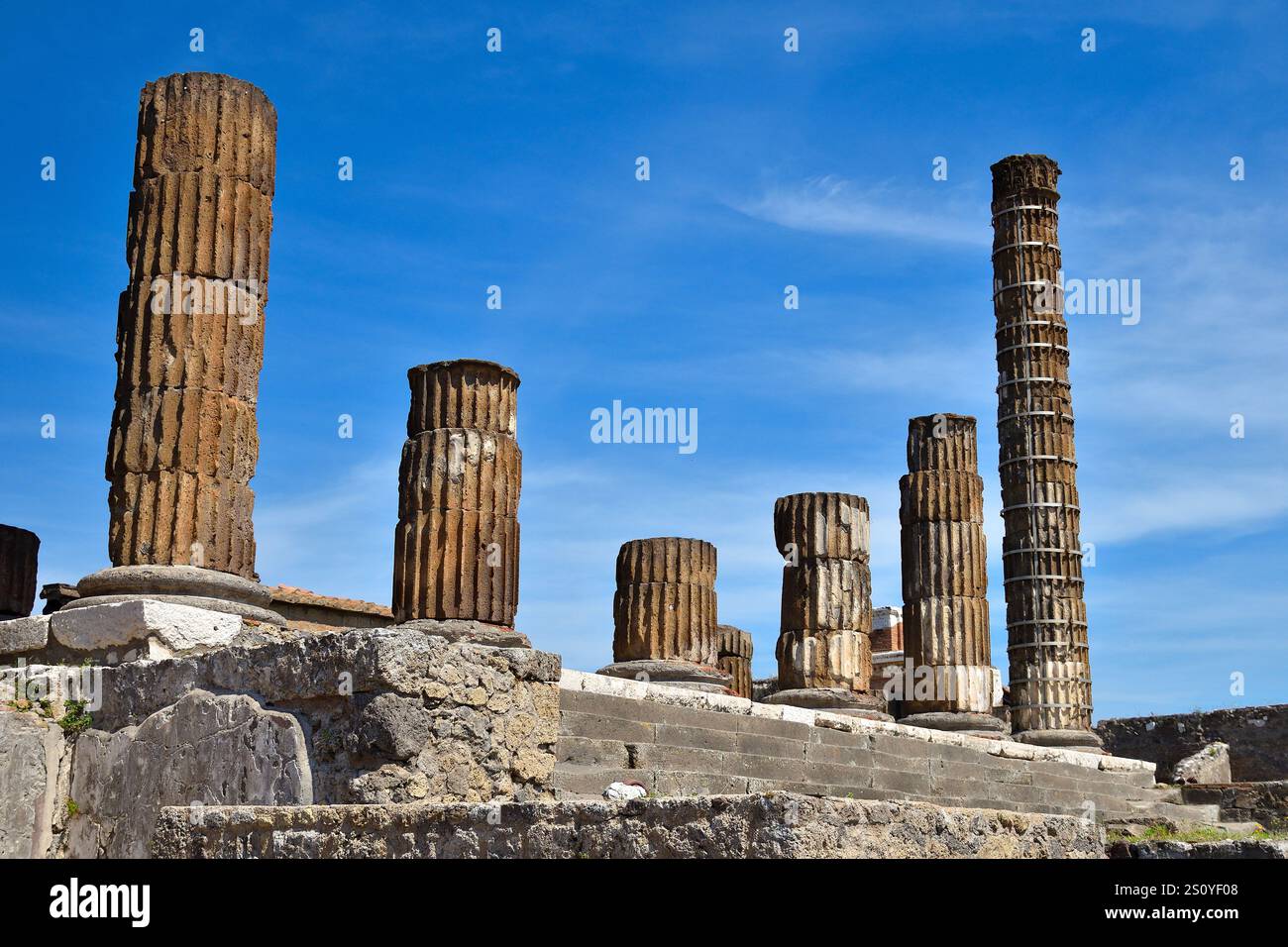 The Roman ruins of Pompeii Stock Photo