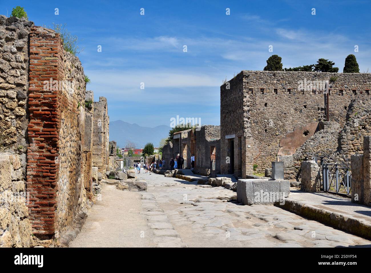 The Roman ruins of Pompeii Stock Photo