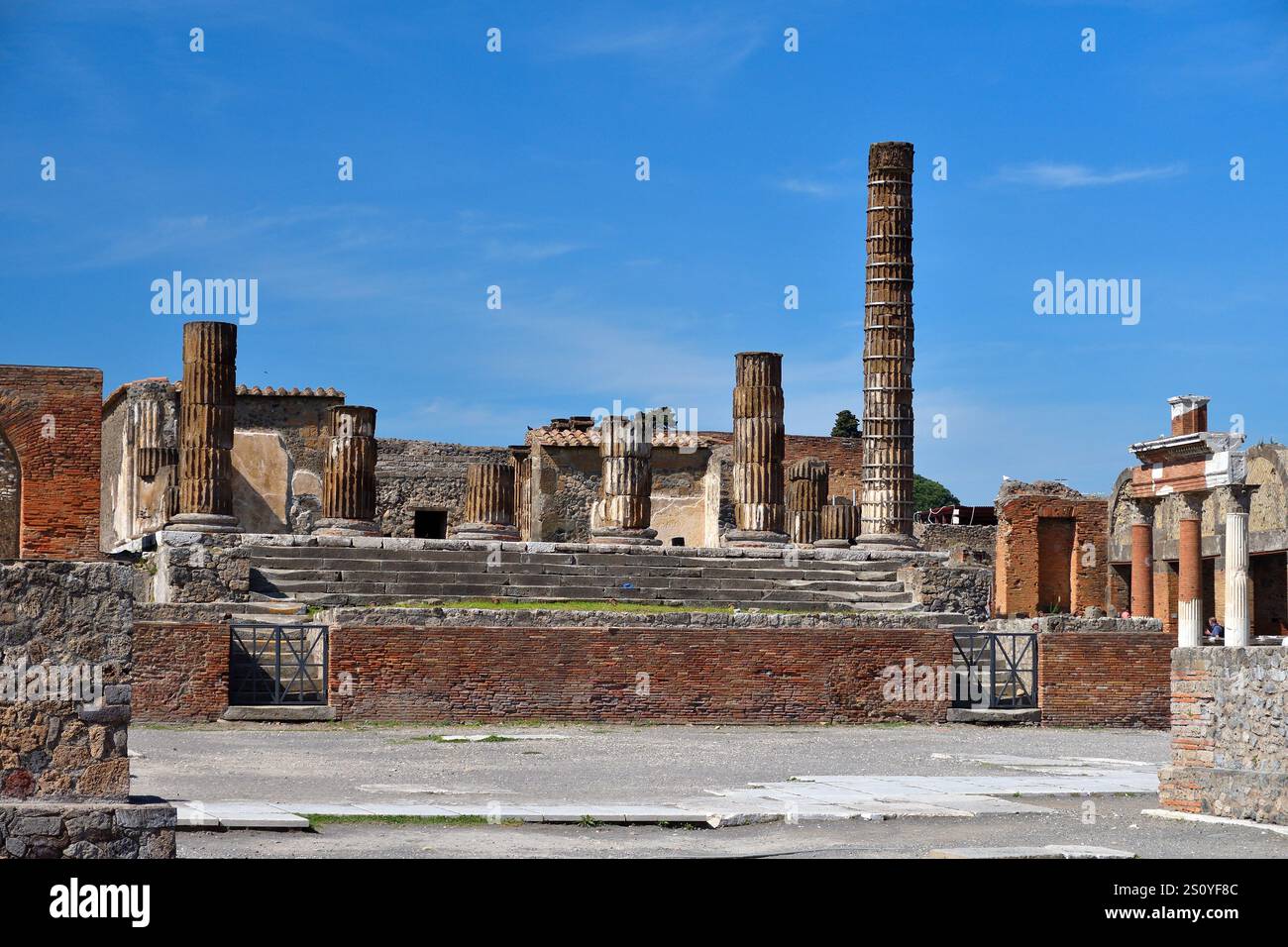 The Roman ruins of Pompeii Stock Photo