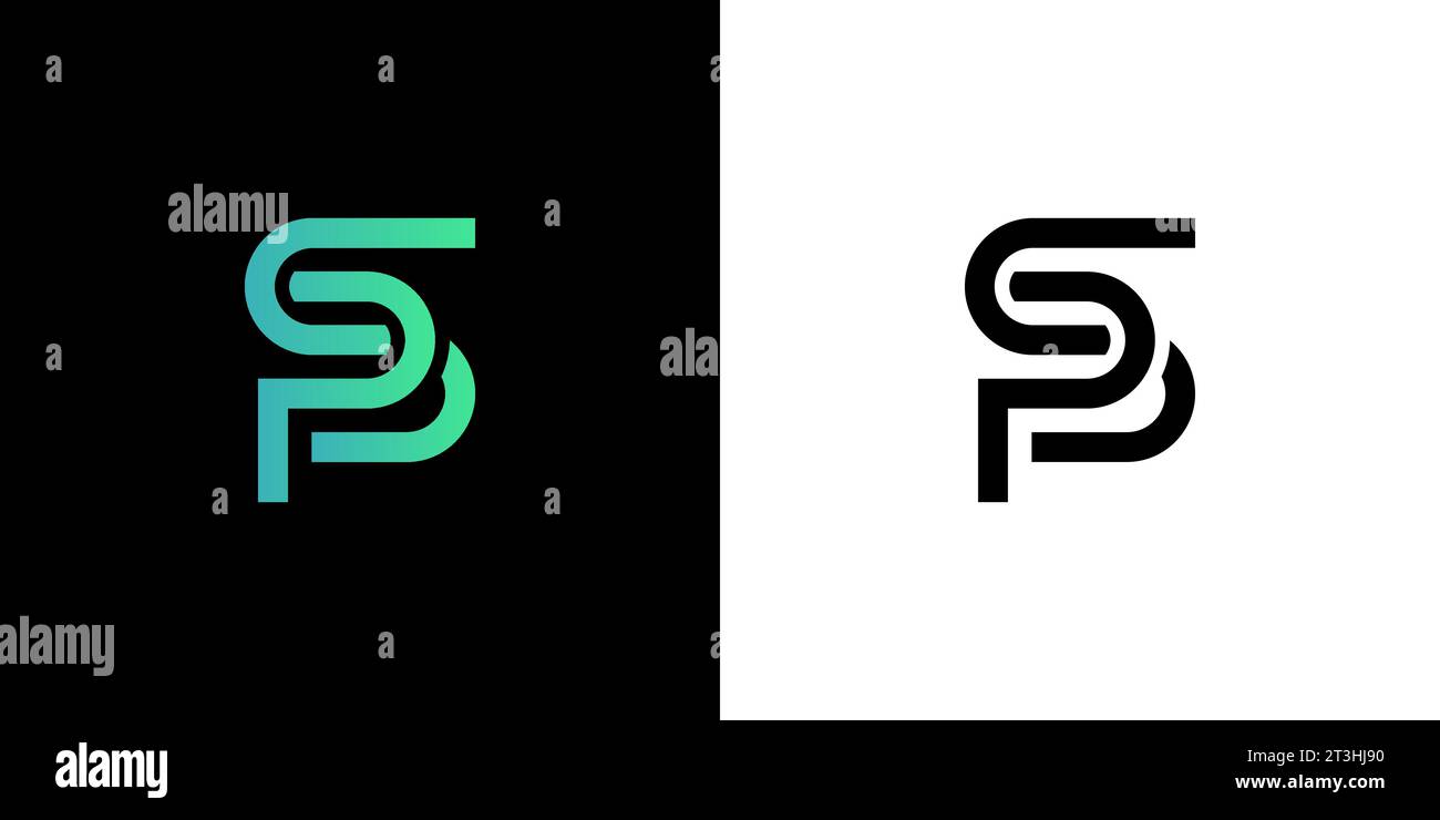 PS SP Logo, PS SP Monogram, Initial SP PS Logo, Letter SP PS Logo, Icon, Vector Stock Vector