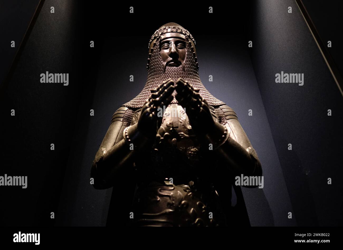 Edward of Woodstock known as The Black Prince an electrotype sculpture at The National Portrait Gallery London UK Stock Photo