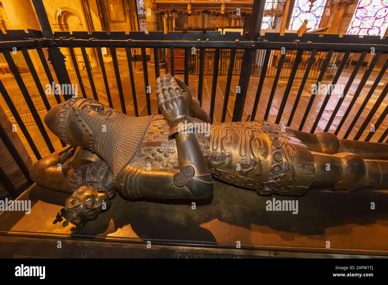 England, Kent, Canterbury, Canterbury Cathedral, Interior view of The Tomb of Edward of Woodstock (15 June 1330 - 8th June 1336 aka as The Black Princ Stock Photo