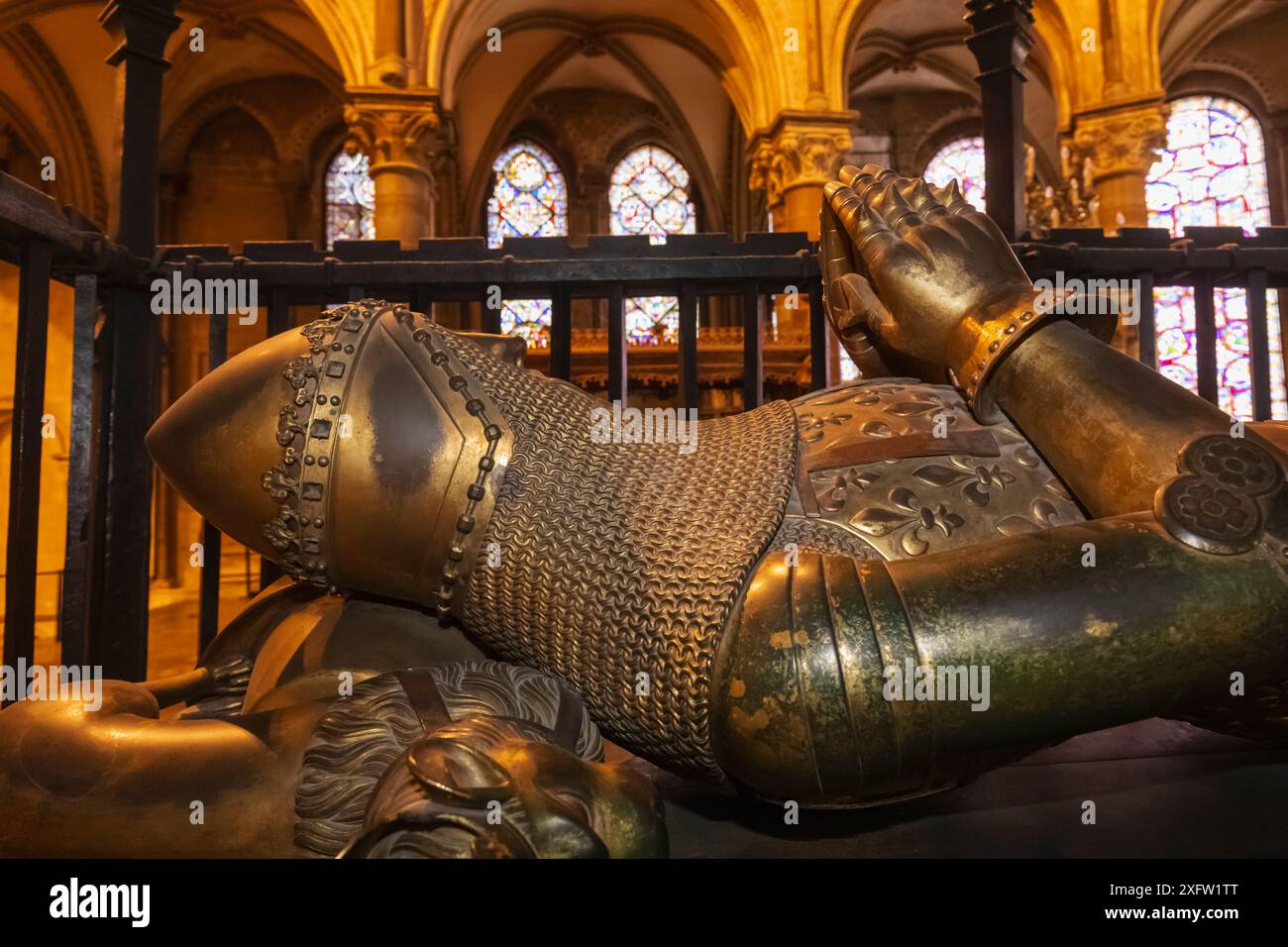 England, Kent, Canterbury, Canterbury Cathedral, Interior view of The Tomb of Edward of Woodstock (15 June 1330 - 8th June 1336 aka as The Black Princ Stock Photo