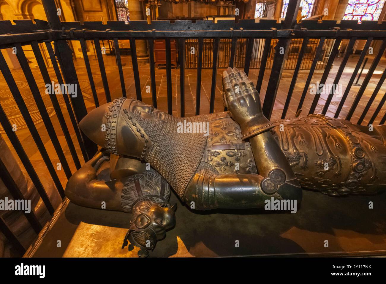 England, Kent, Canterbury, Canterbury Cathedral, Interior view of The Tomb of Edward of Woodstock (15 June 1330 - 8th June 1336 aka as The Black Prince) Stock Photo