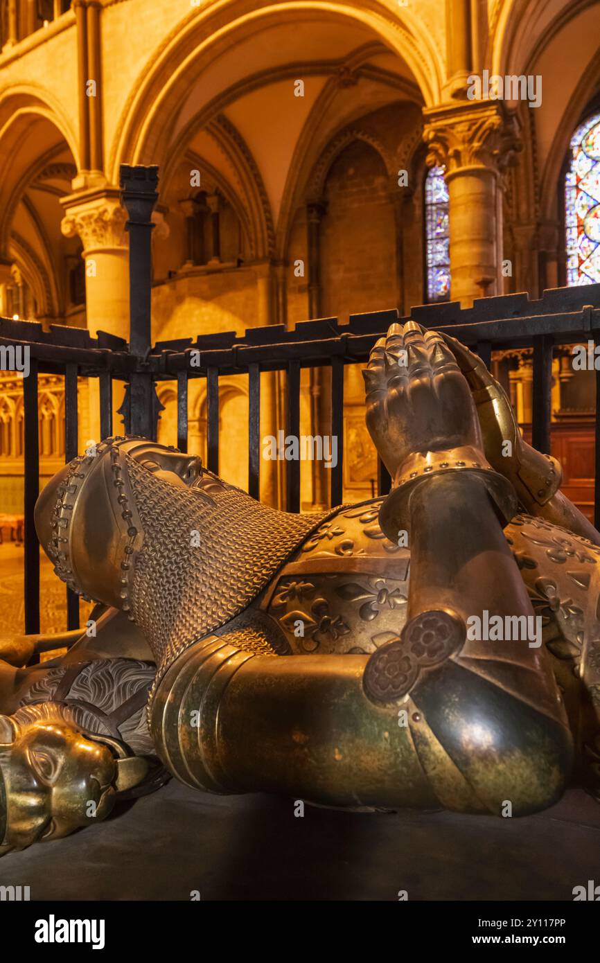 England, Kent, Canterbury, Canterbury Cathedral, Interior view of The Tomb of Edward of Woodstock (15 June 1330 - 8th June 1336 aka as The Black Prince) Stock Photo