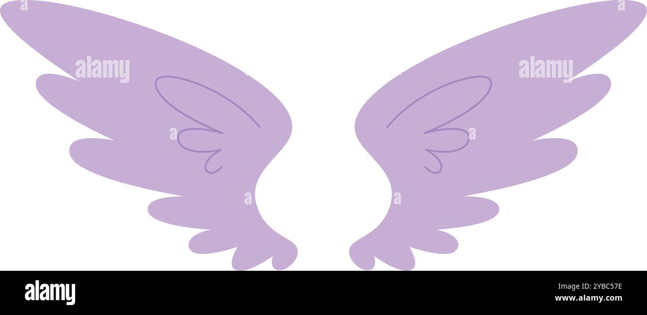 Fantasy wings icon. Fairytale creature mythical symbol Stock Vector