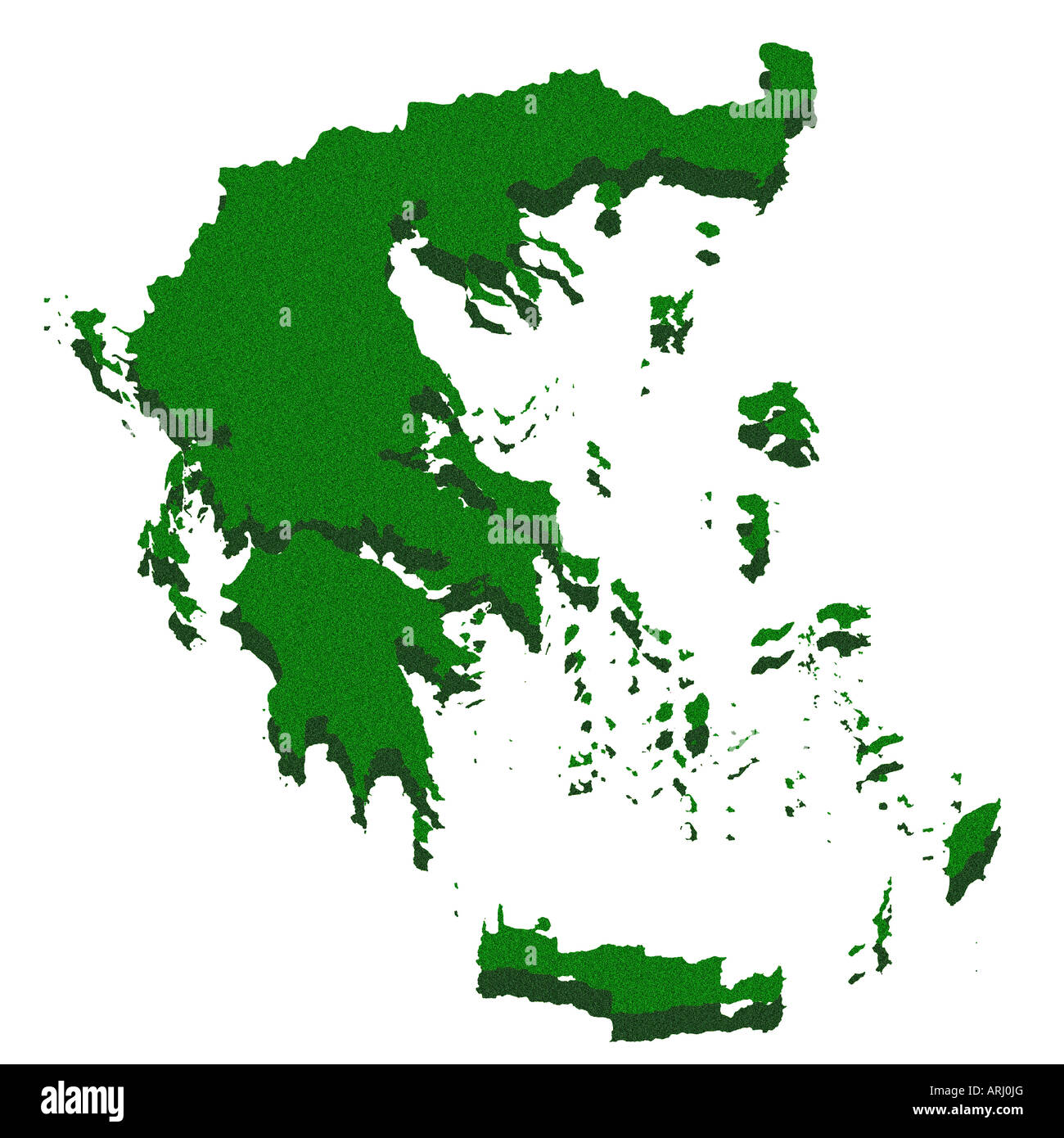 Outline map of Greece Stock Photo