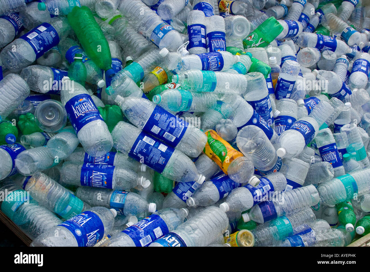 Plastic Water Bottles for Recycling in Thanjavur South India Stock Photo