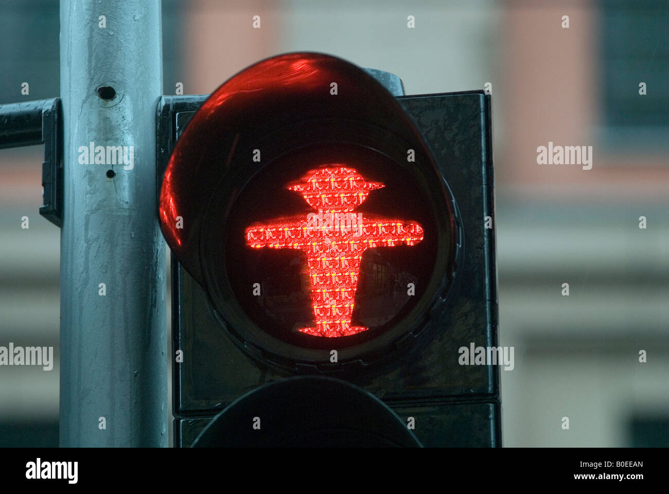 little traffic-light man Stock Photo