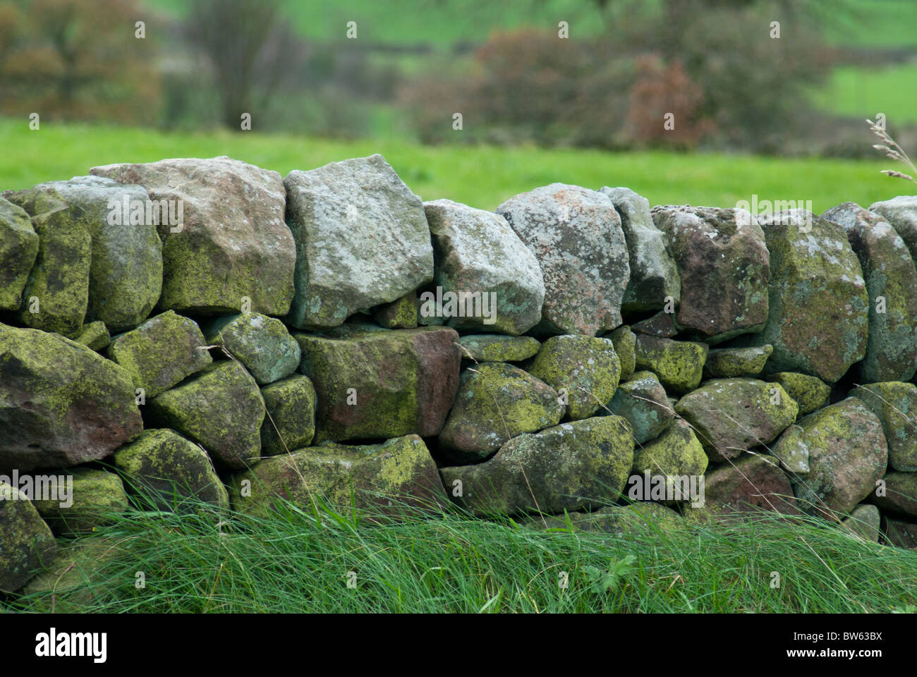 Dry Stone Wall Stock Photo