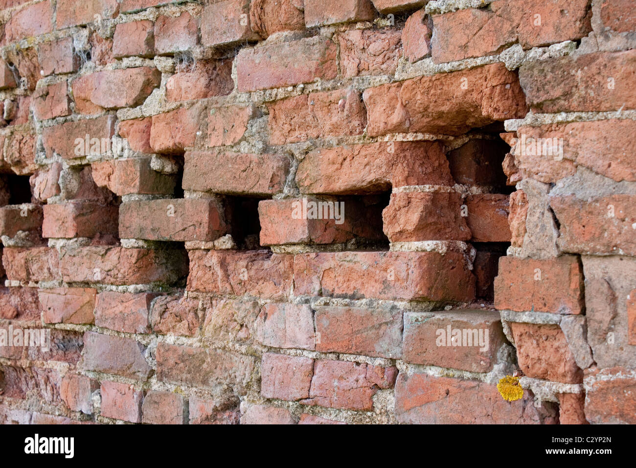 Crumbling brickwork Stock Photo