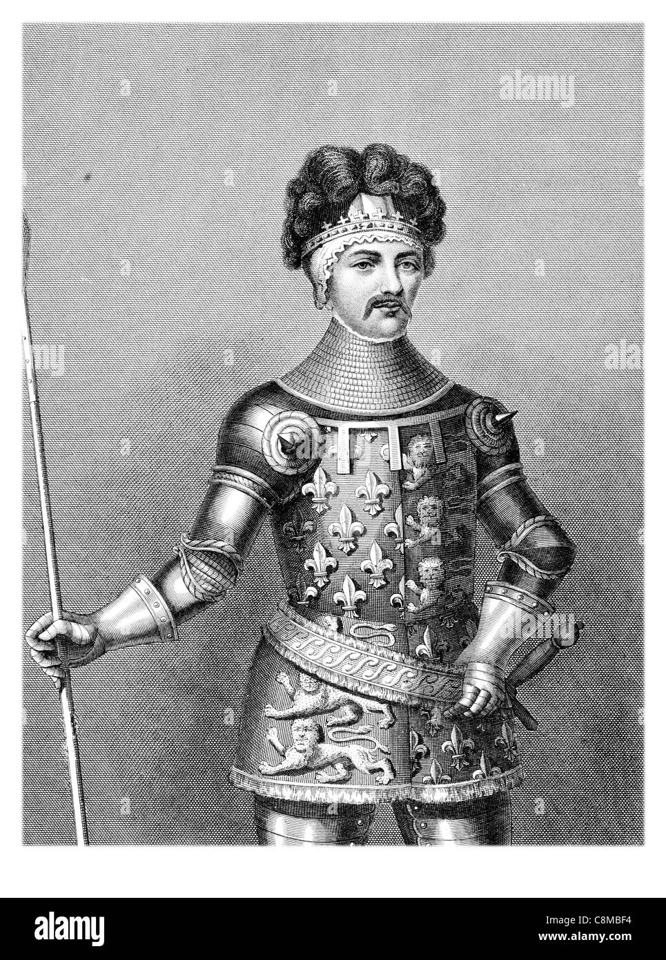 Black Prince Edward of Woodstock Wales Duke Cornwall Aquitaine 1330 1376 military leader Crécy Poitiers first Stock Photo