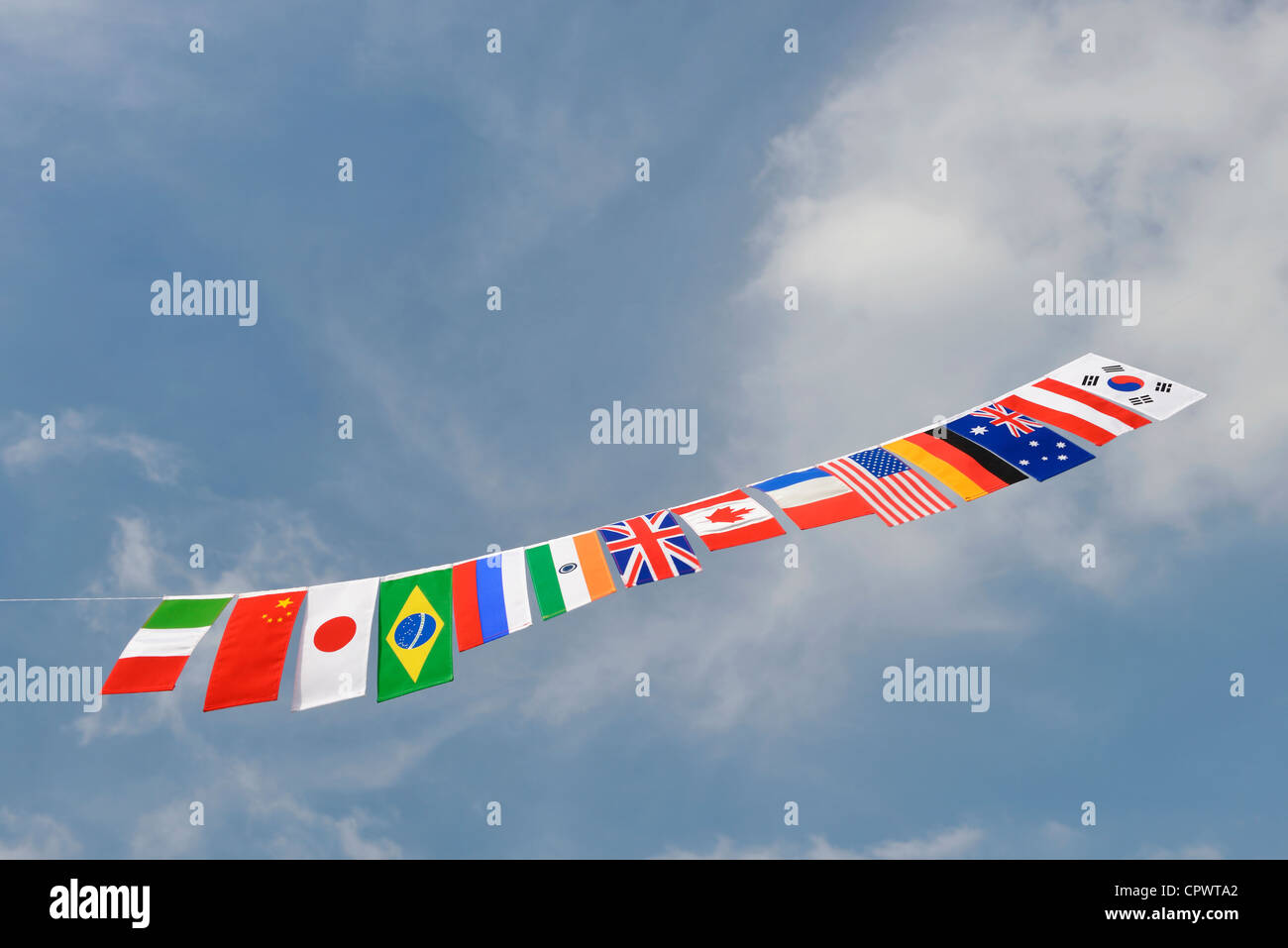 Flags of Nations Stock Photo