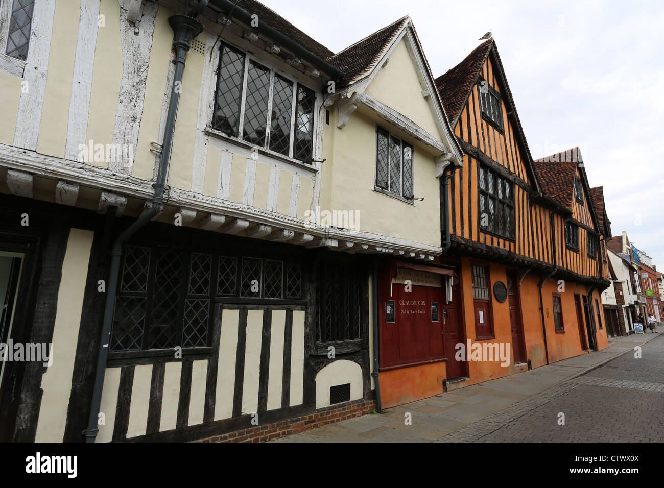 Timber framed houses in Ipswich, Suffolk Stock Photo