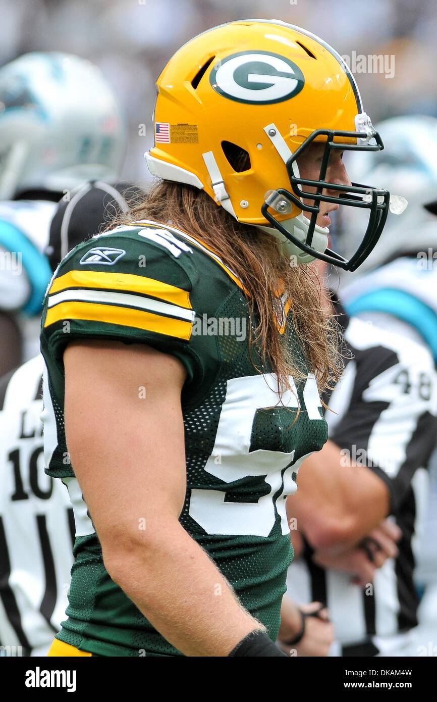 Sept. 18, 2011 - Charlotte, North Carolina, U.S - Green Bay Packers outside linebacker Clay Matthews (52) Packers defeat the Panthers  30-23 at the  Bank of America Stadium in Charlotte North Carolina. (Credit Image: © Anthony Barham/Southcreek Global/ZUMAPRESS.com) Stock Photo