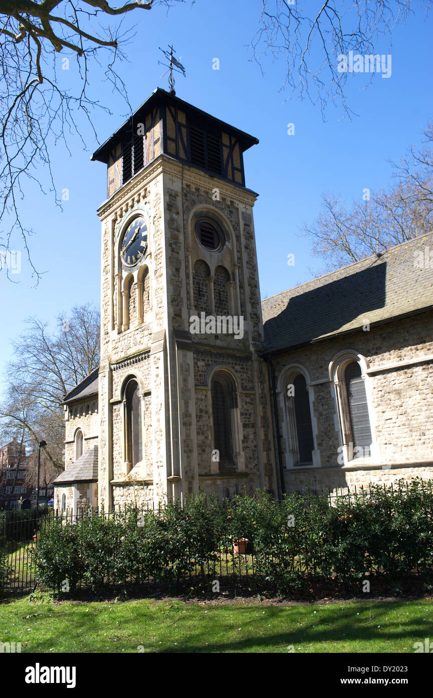 St Pancras Old Church is a Church of England parish church in Somers Town, central London. Stock Photo