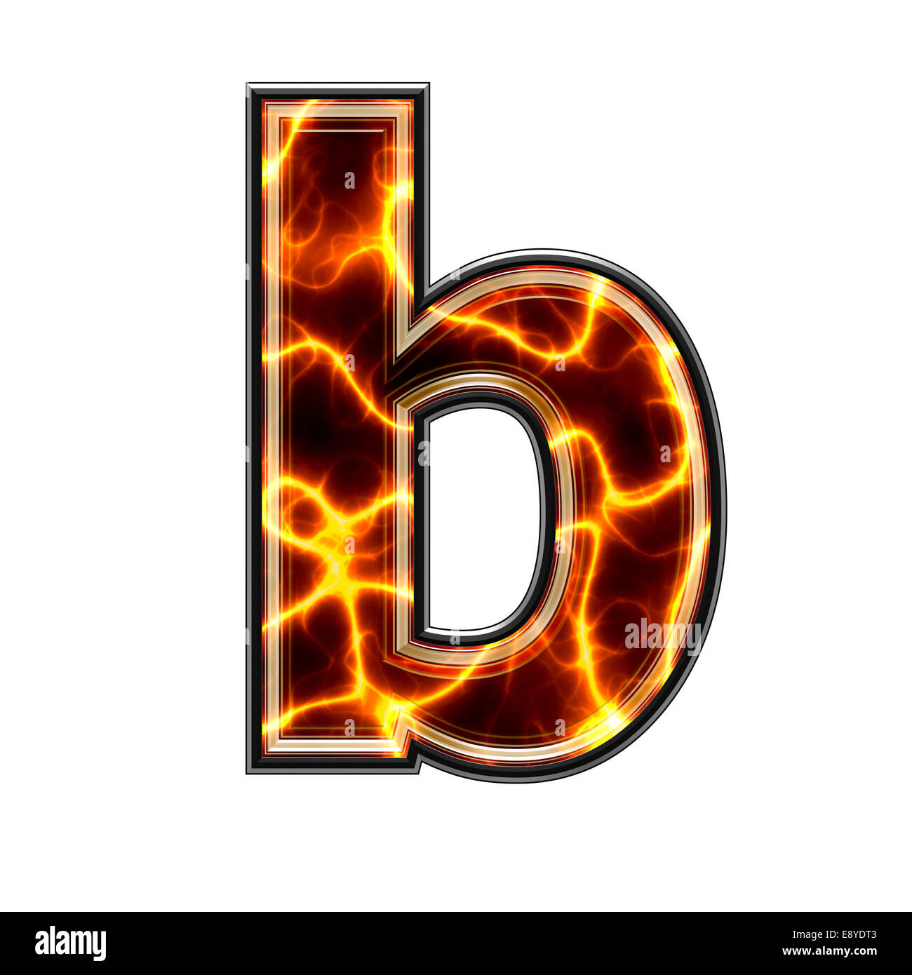 3d electric letter - B Stock Photo