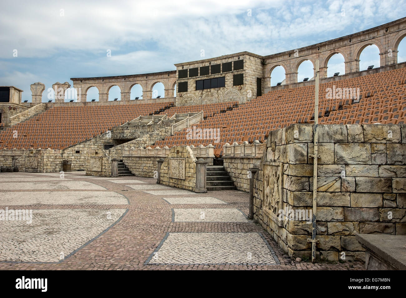 Roman amphitheater, Macao Fisherman s Wharf Stock Photo