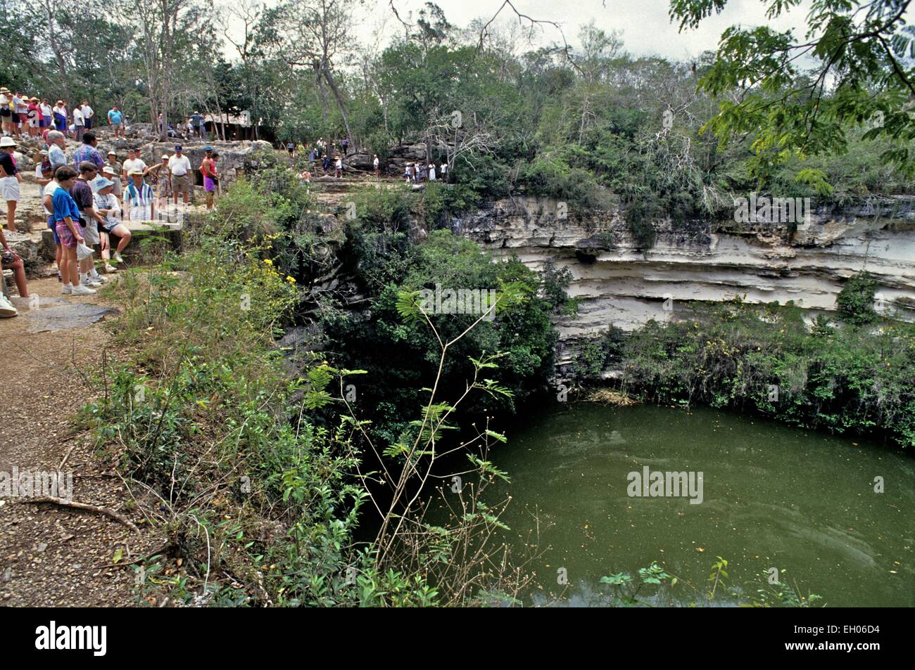 Mexico - the sacred well at Chichen Itza Stock Photo