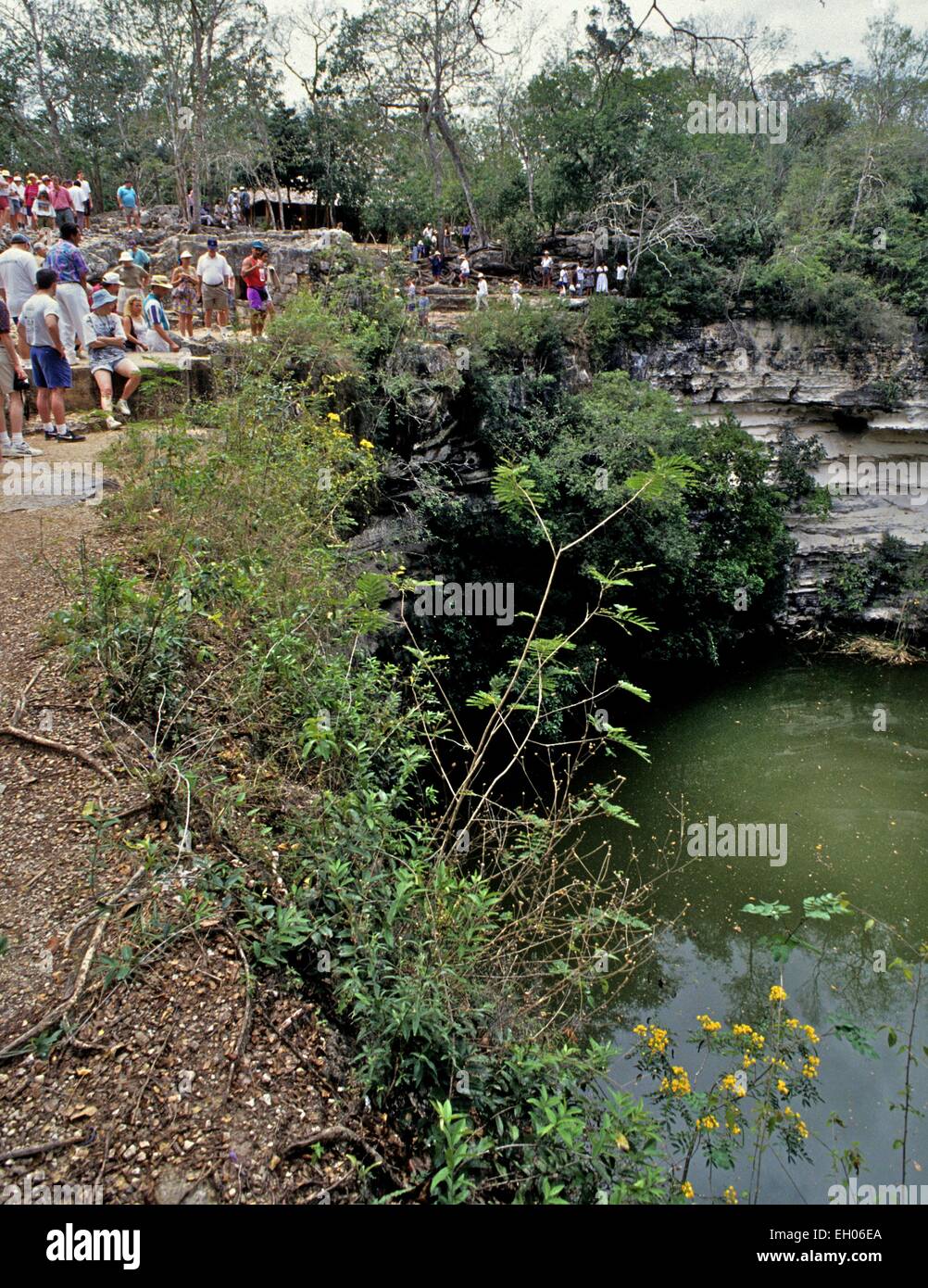 Mexico - the sacred well at Chichen Itza Stock Photo