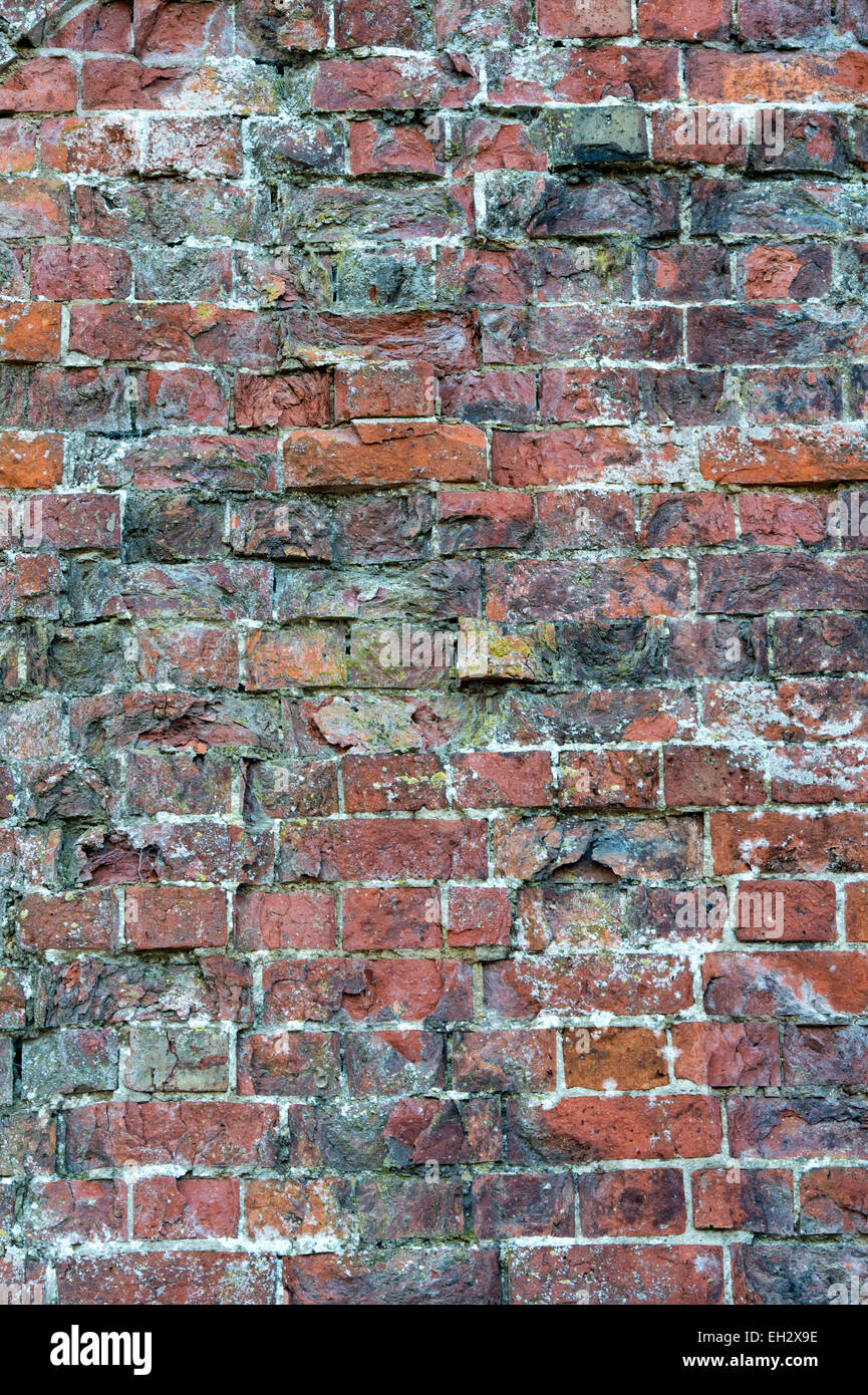 Old garden brick wall Stock Photo