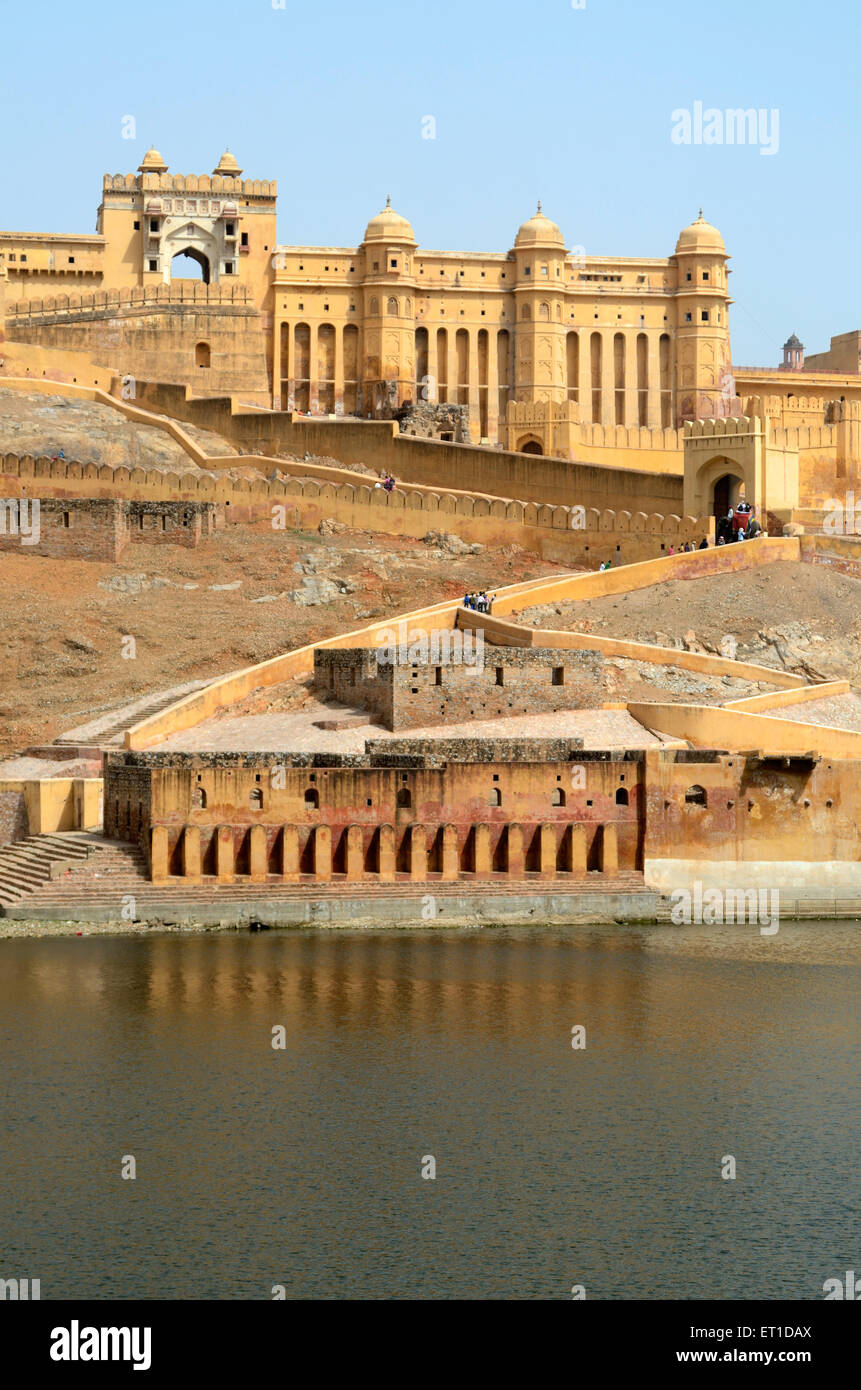 Amer Fort Jaipur Rajasthan India Asia Stock Photo