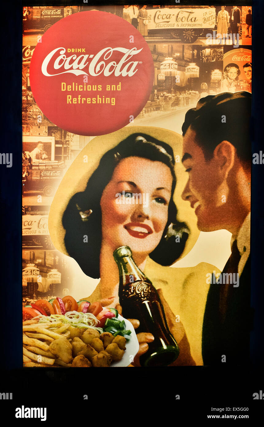 vintage Coca Cola poster Stock Photo