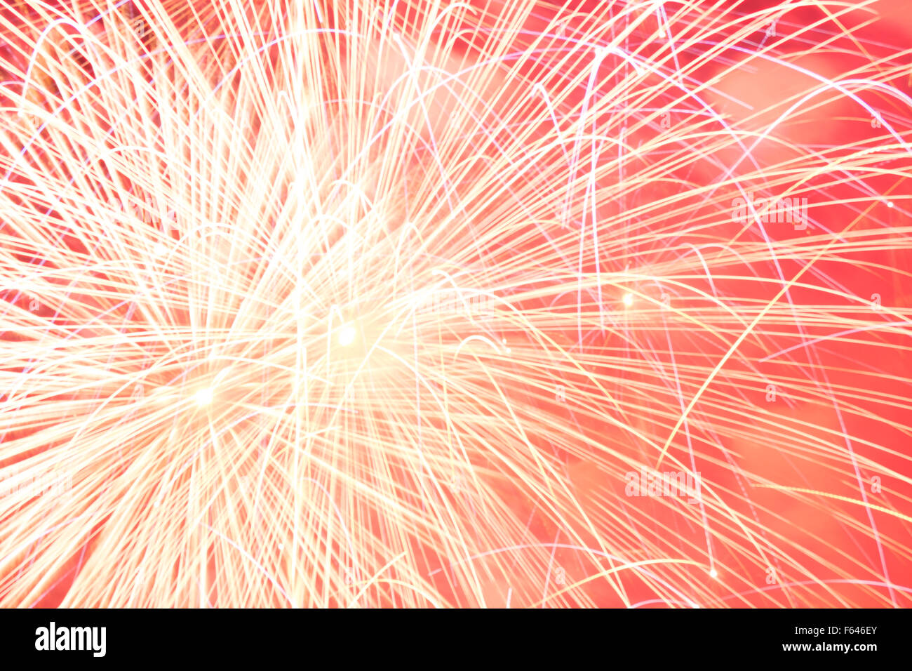 Fireworks are a class of low explosive pyrotechnic devices used for aesthetic and entertainment purposes Stock Photo