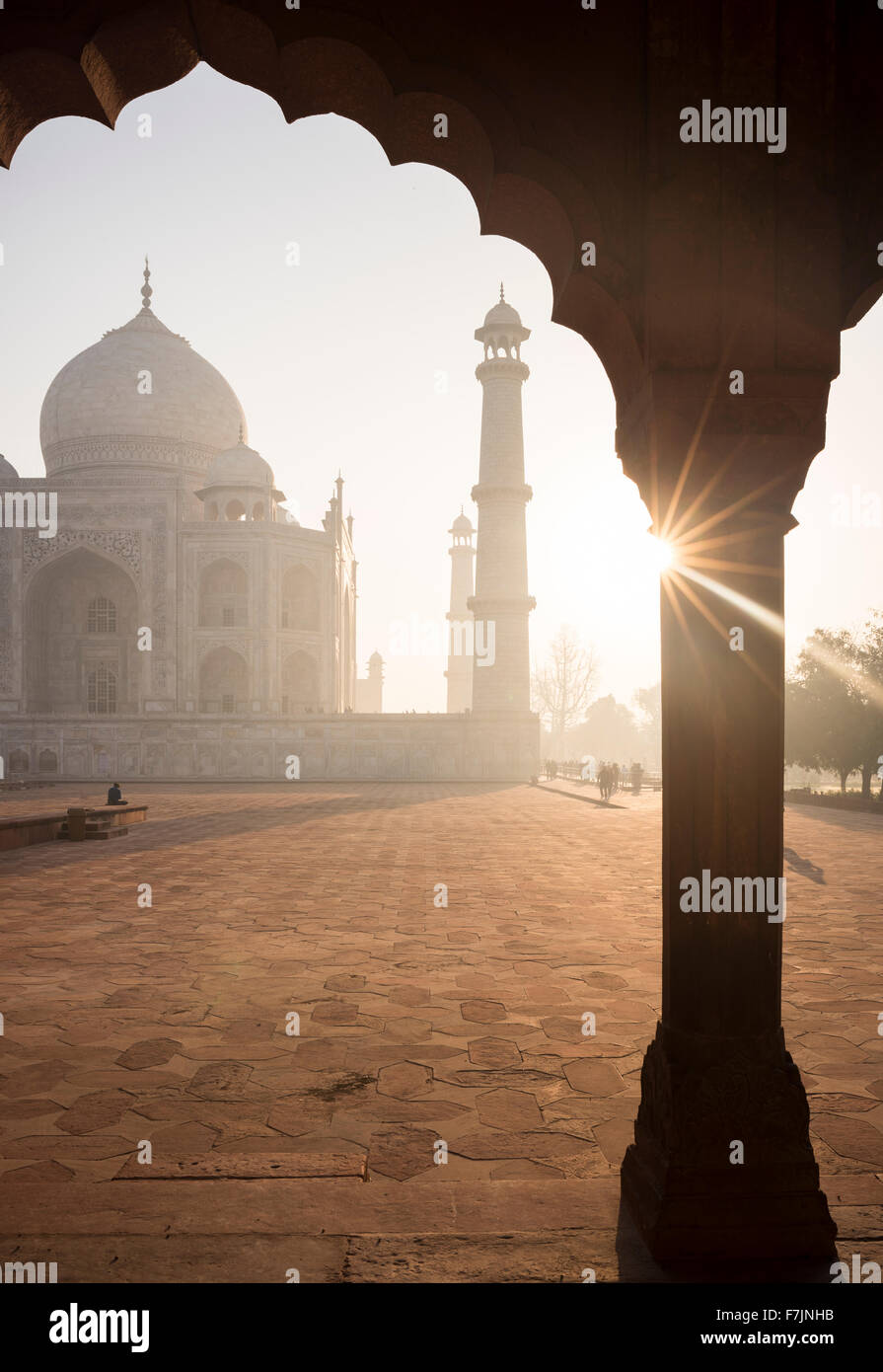 Dawn at The Taj Mahal, Agra, Uttar Pradesh, India Stock Photo