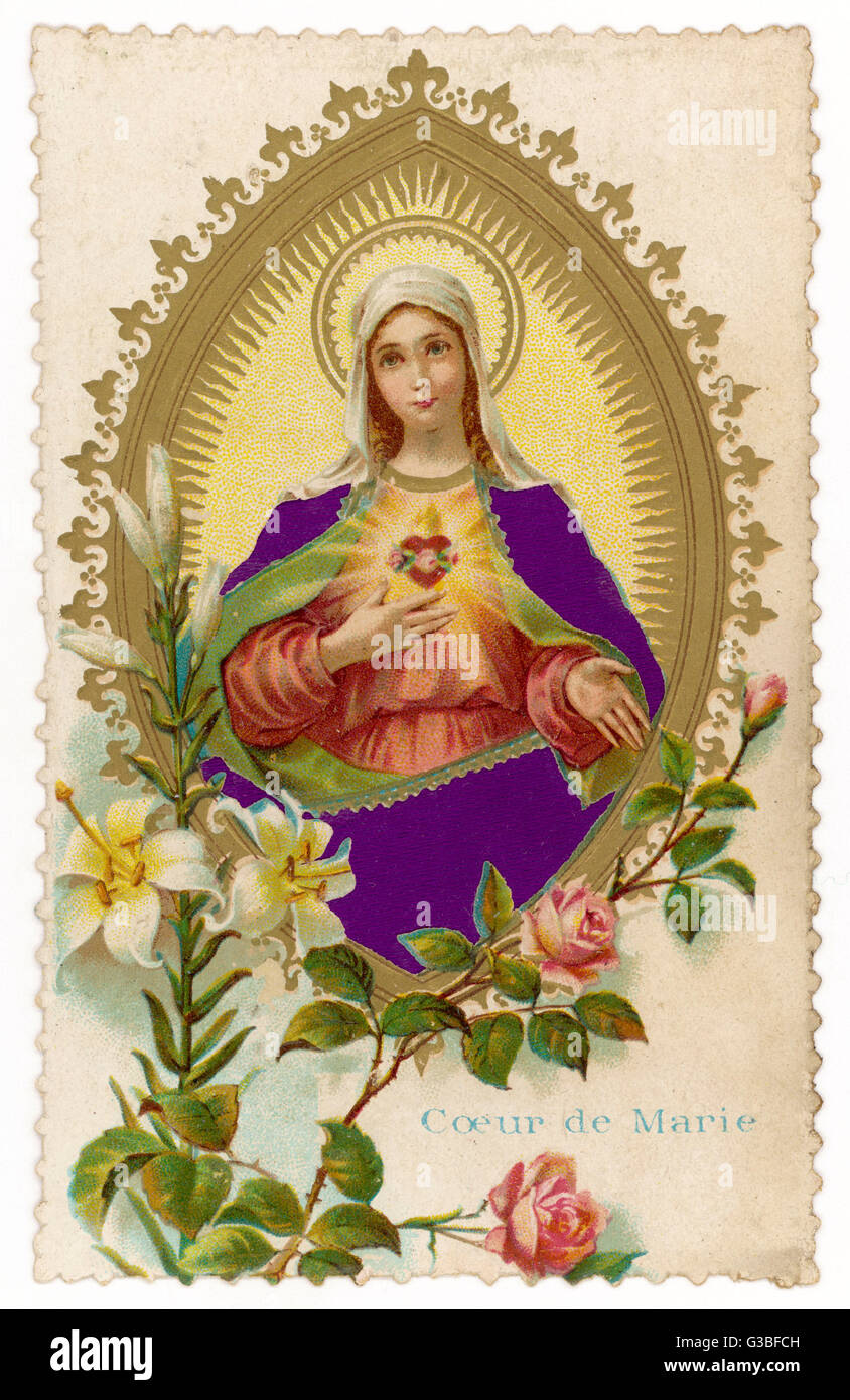 SACRED HEART OF MARY Stock Photo