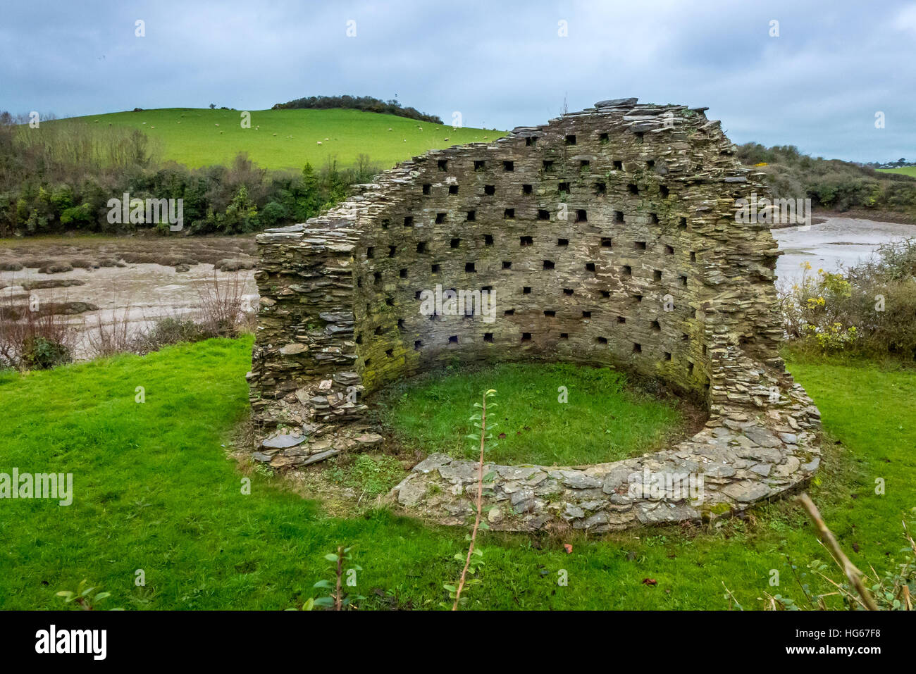 Trevanion Culver House on the Camel Estuary in Cornwall Stock Photo